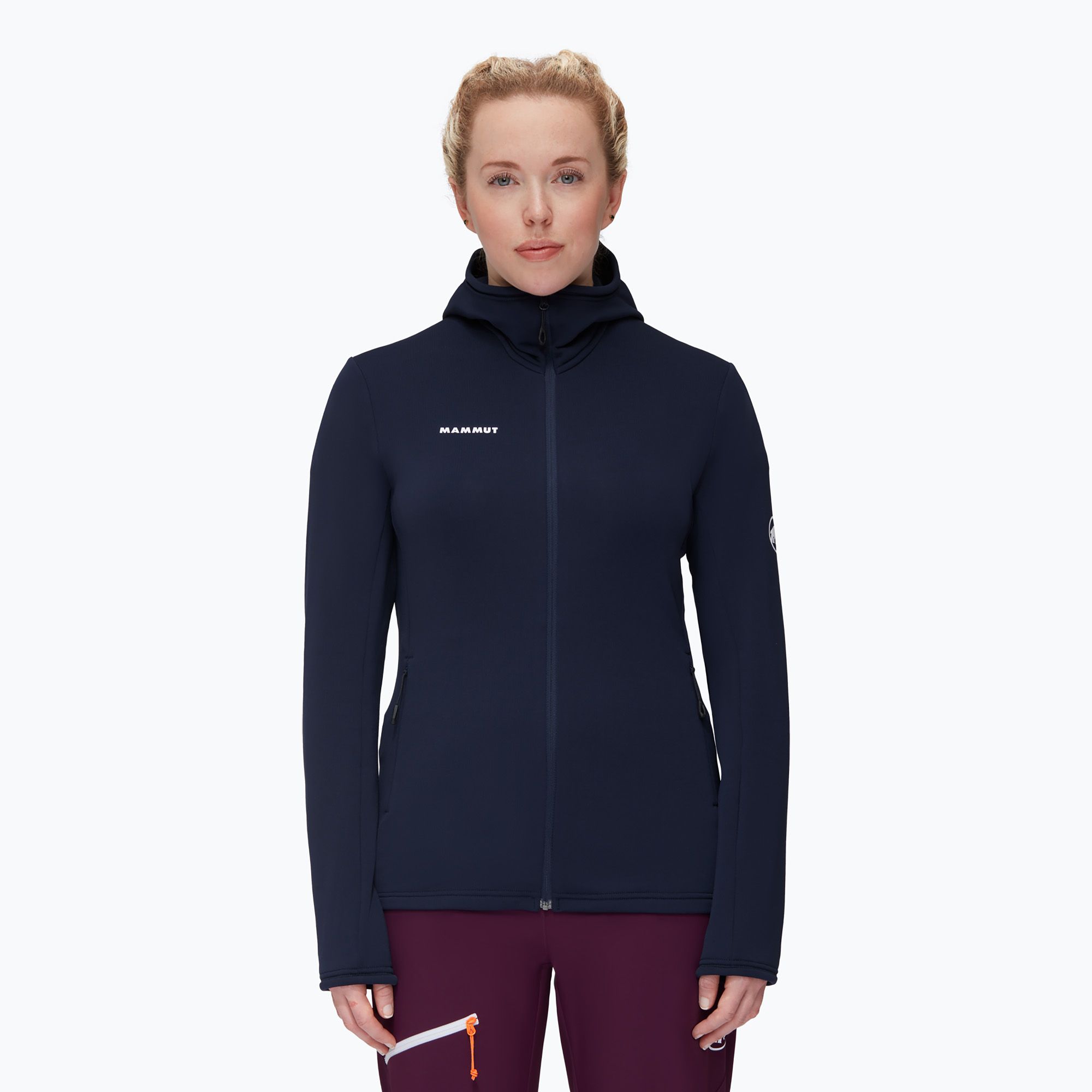 Bluza trekkingowa damska Mammut Aconcagua Light ML Hooded marine 