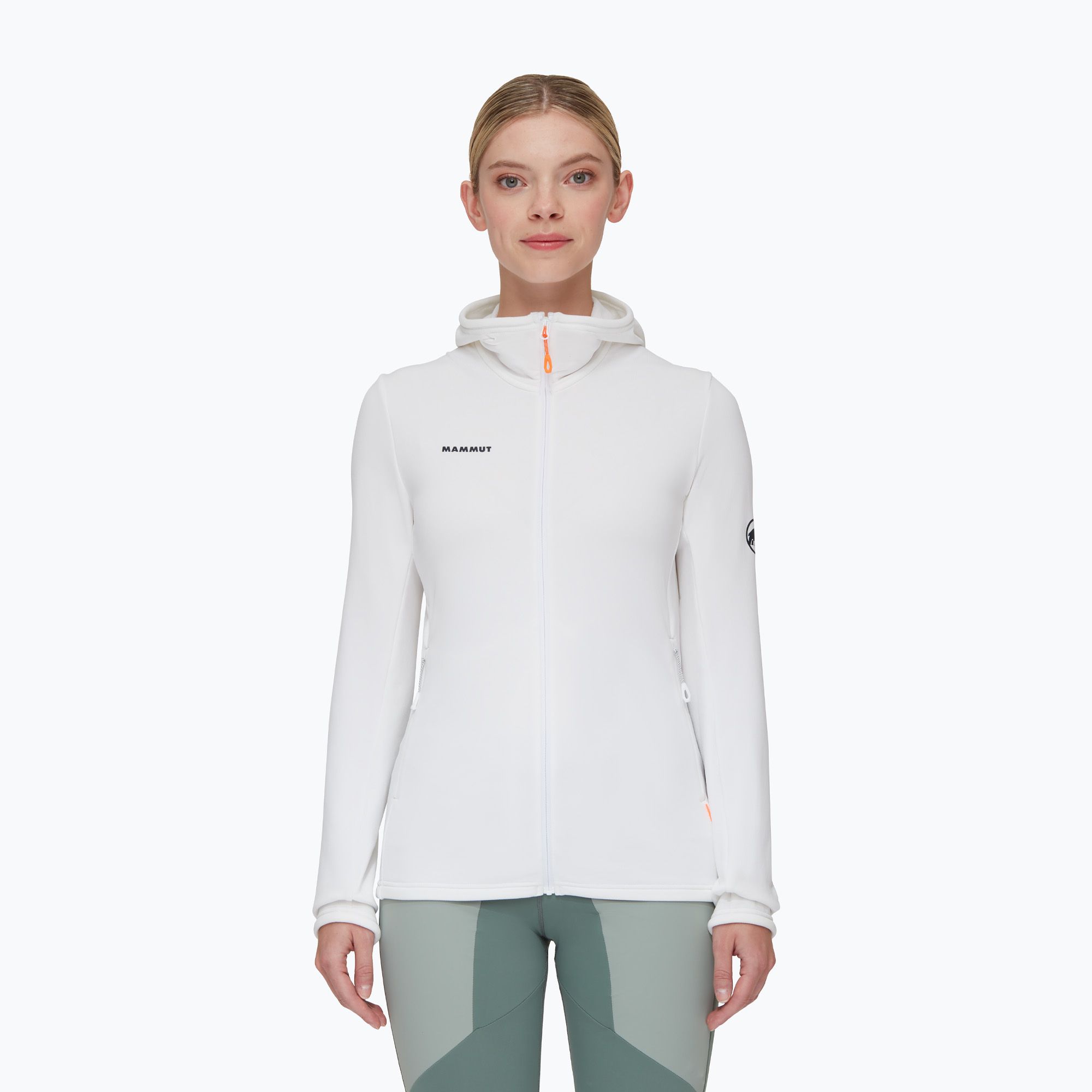 Bluza trekkingowa damska Mammut Aconcagua Light ML Hooded white 