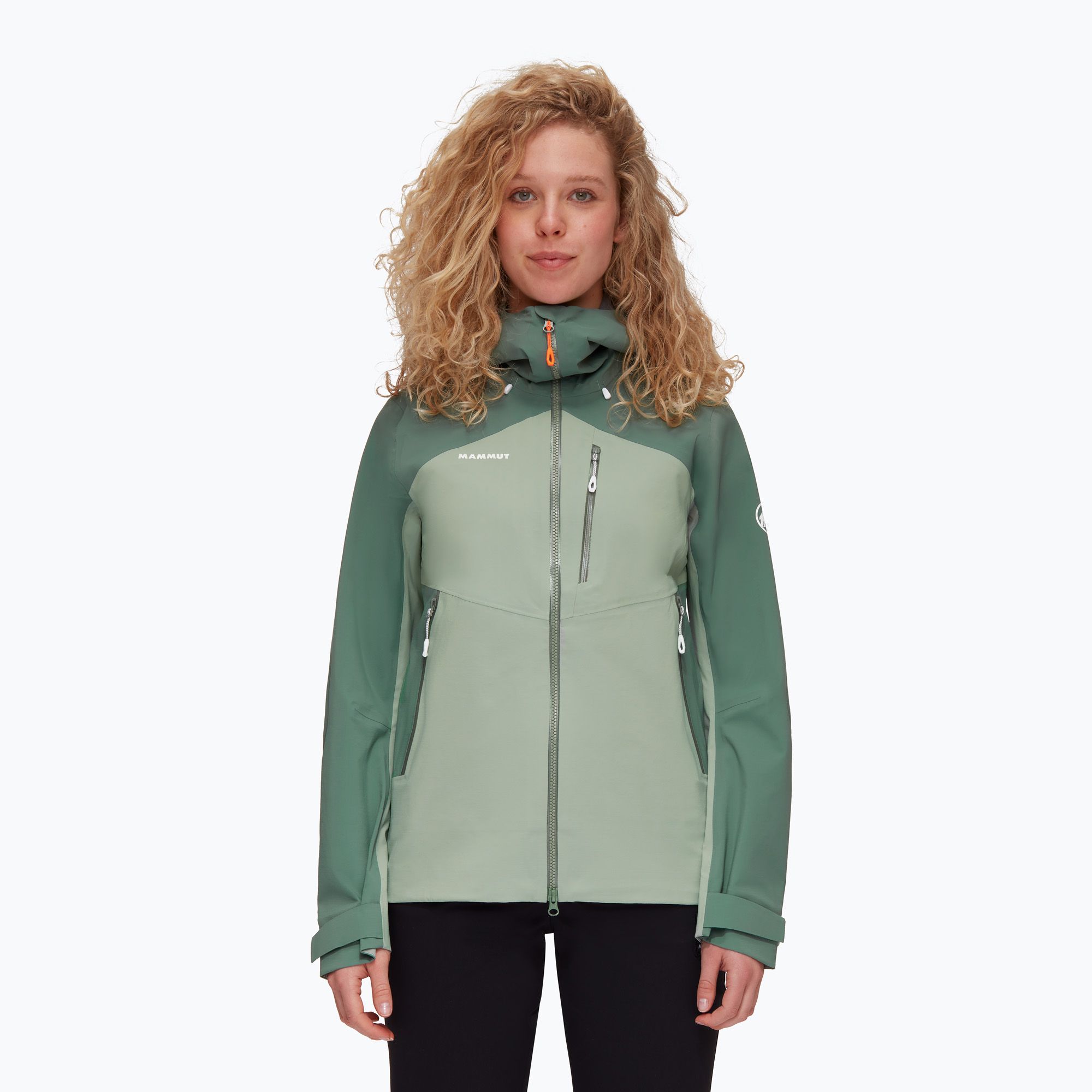 Kurtka przeciwdeszczowa damska Mammut Alto Guide HS Hooded jade/dark jade 