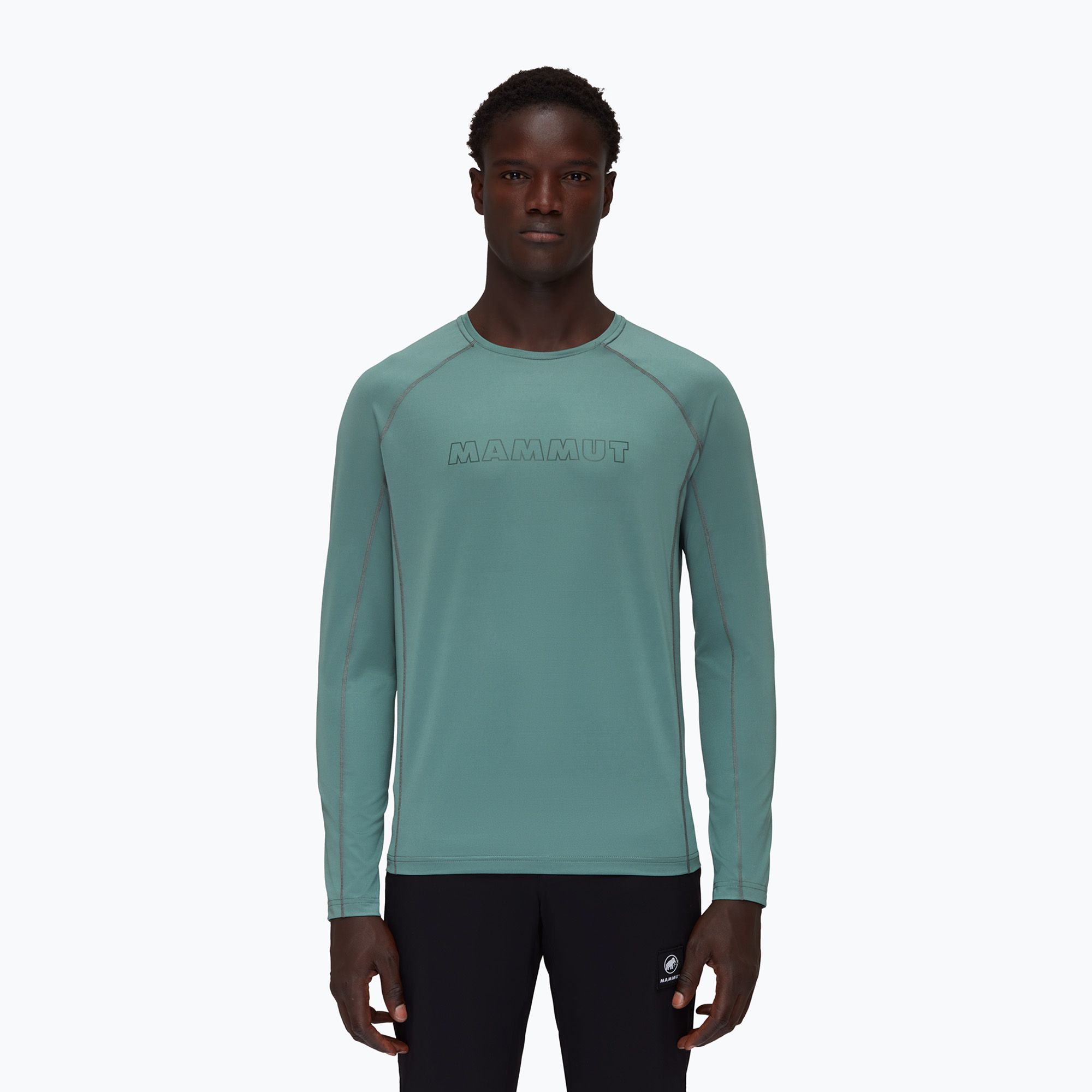 Longsleeve trekkingowy męski Mammut Selun FL Longsleeve Logo dark jade 