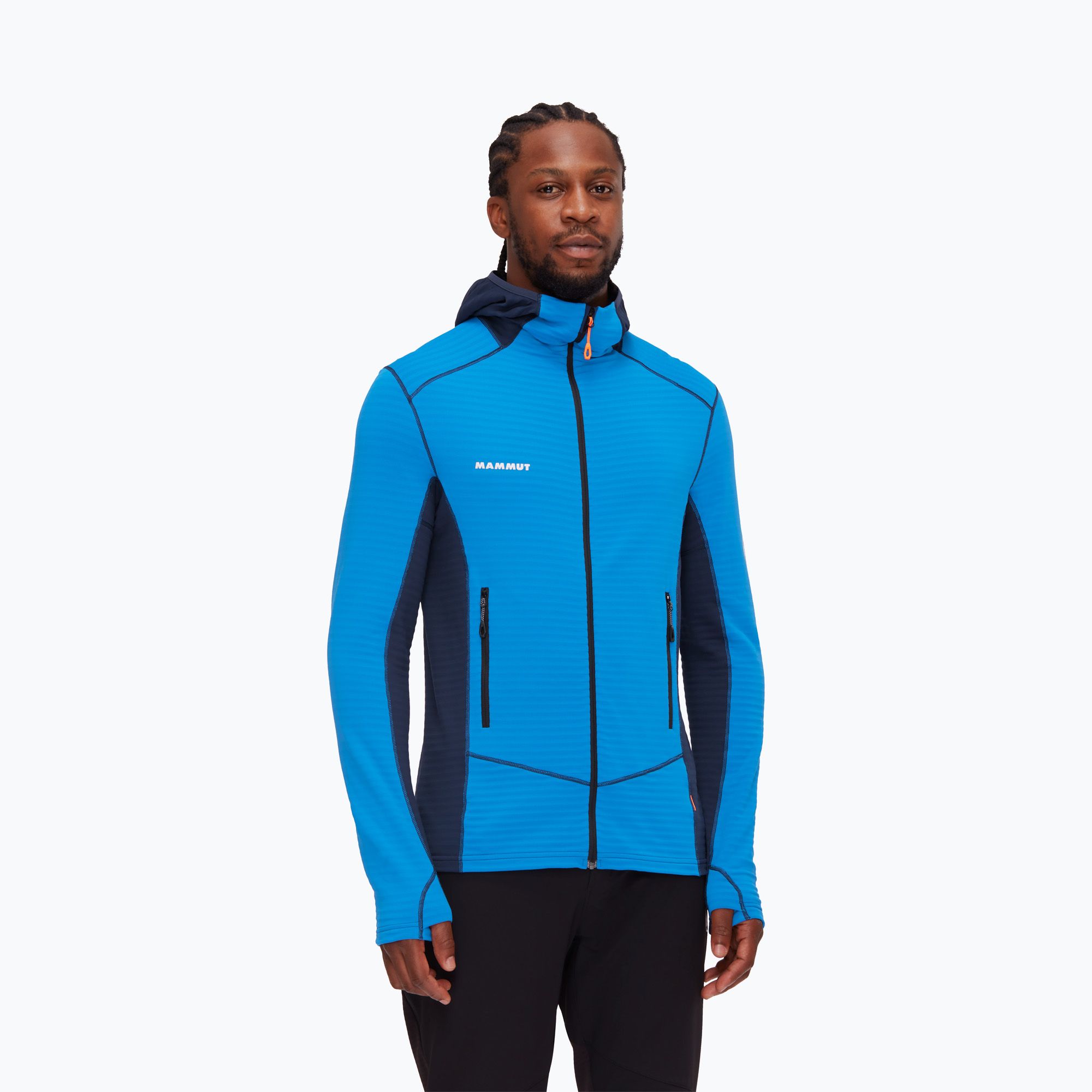 Bluza trekkingowa męska Mammut Taiss Light ML Hooded azurit marine 