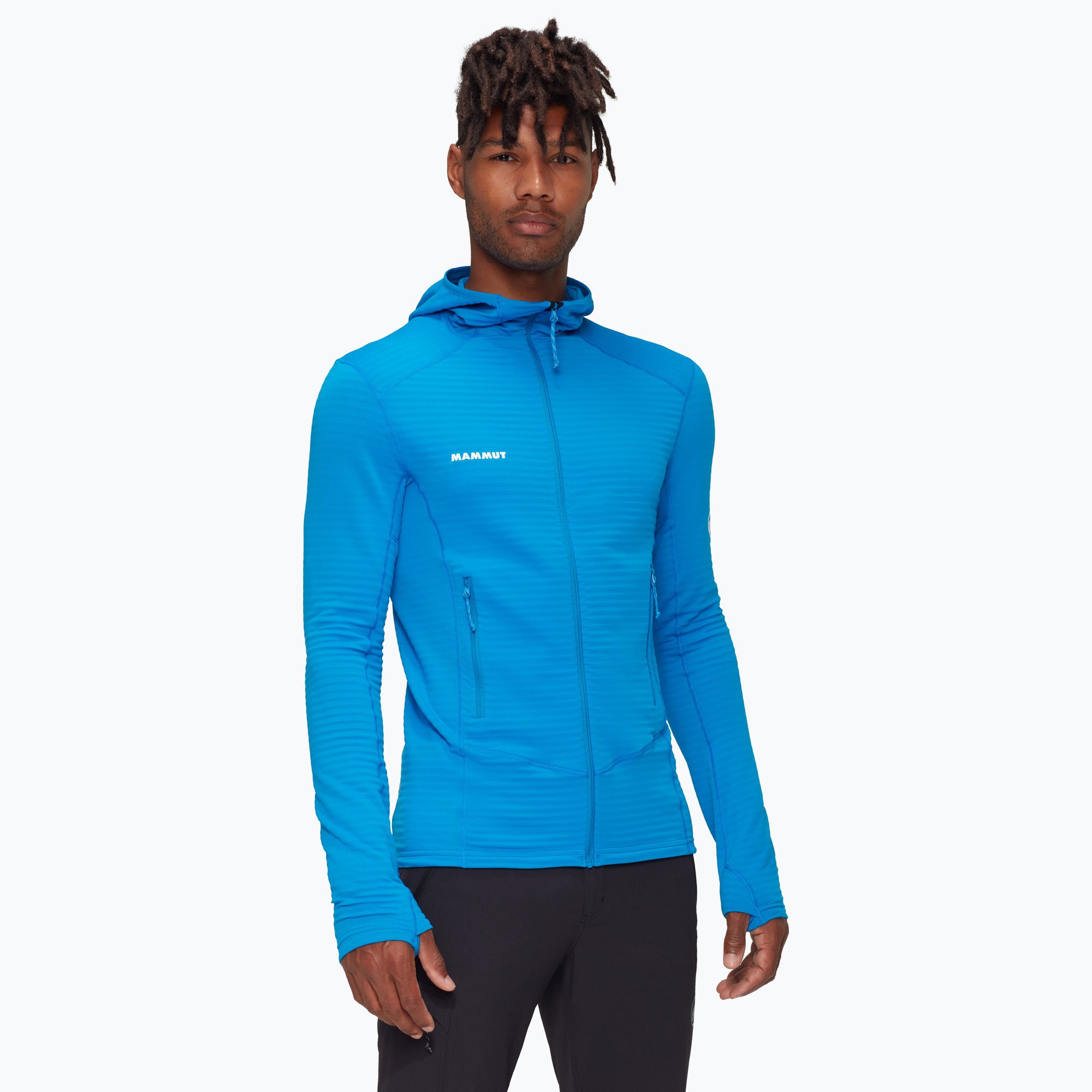 Bluza trekkingowa męska Mammut Taiss Light ML Hooded glacier blue 