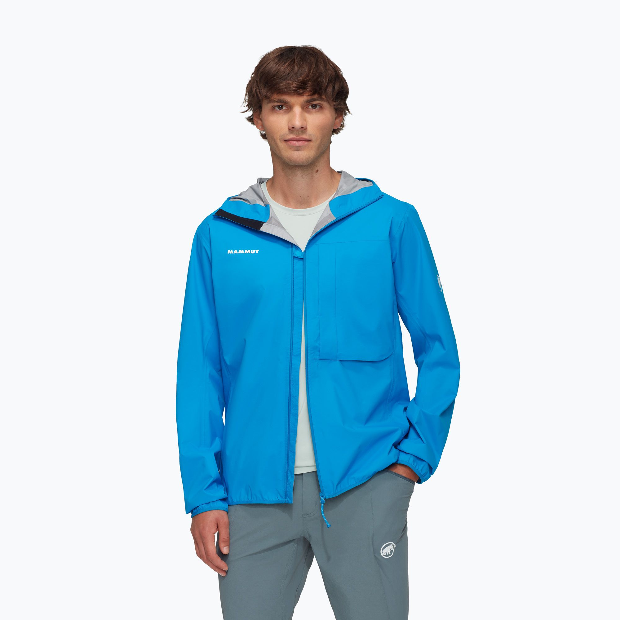 Kurtka przeciwdeszczowa męska Mammut Ducan Light HS Hooded glacier blue 