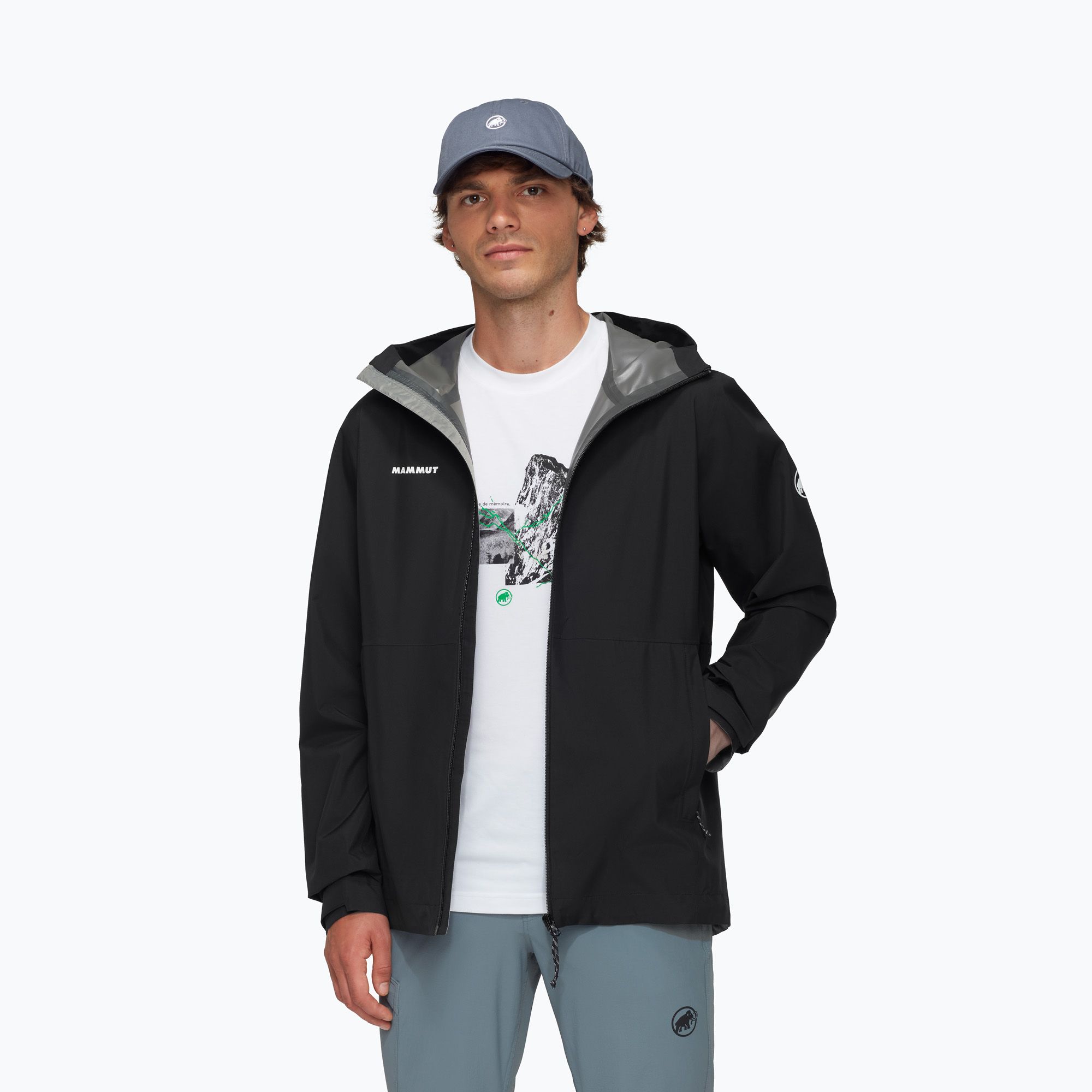 Kurtka przeciwdeszczowa męska Mammut Linard Light HS Hooded black 