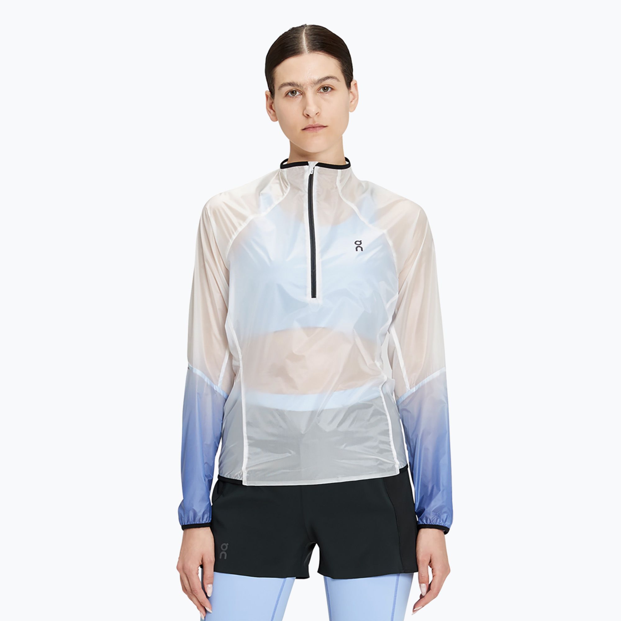 Kurtka do biegania damska On Running Zero undyed-white /cobalt 