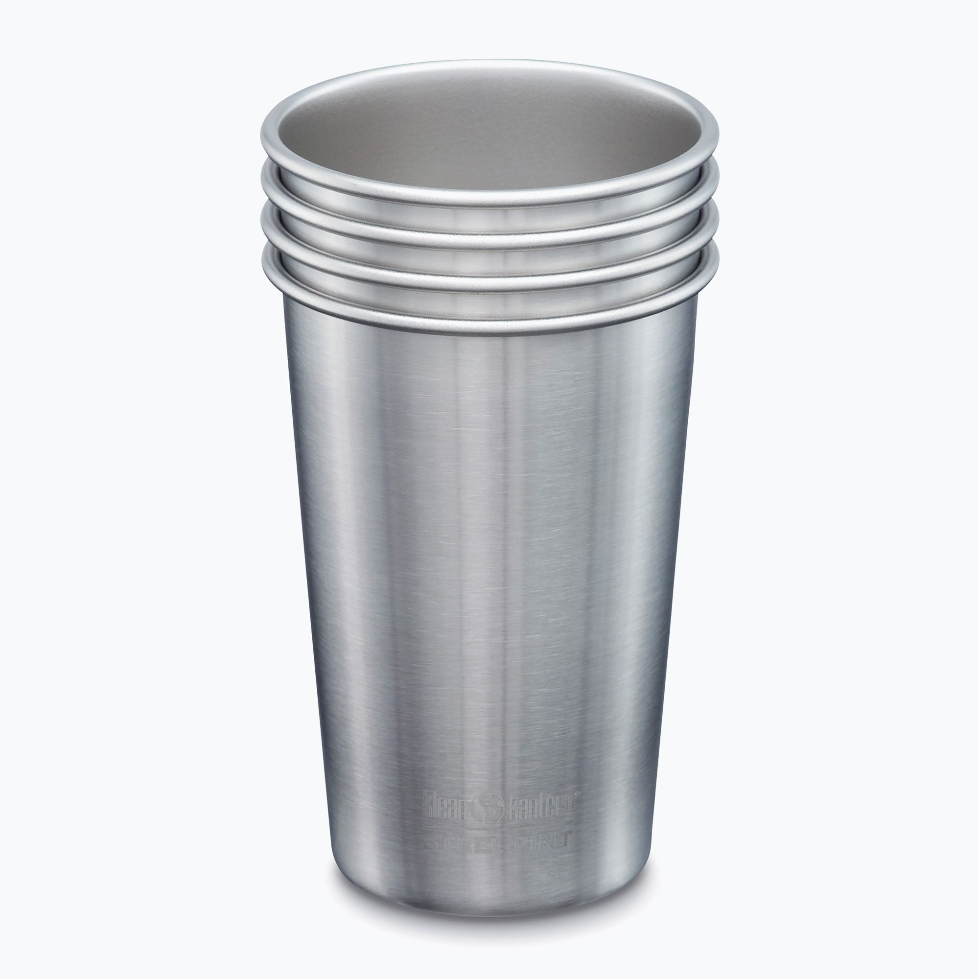 Kubki turystyczne Klean Kanteen Pint Cup 4 sztuki brushed stainless 