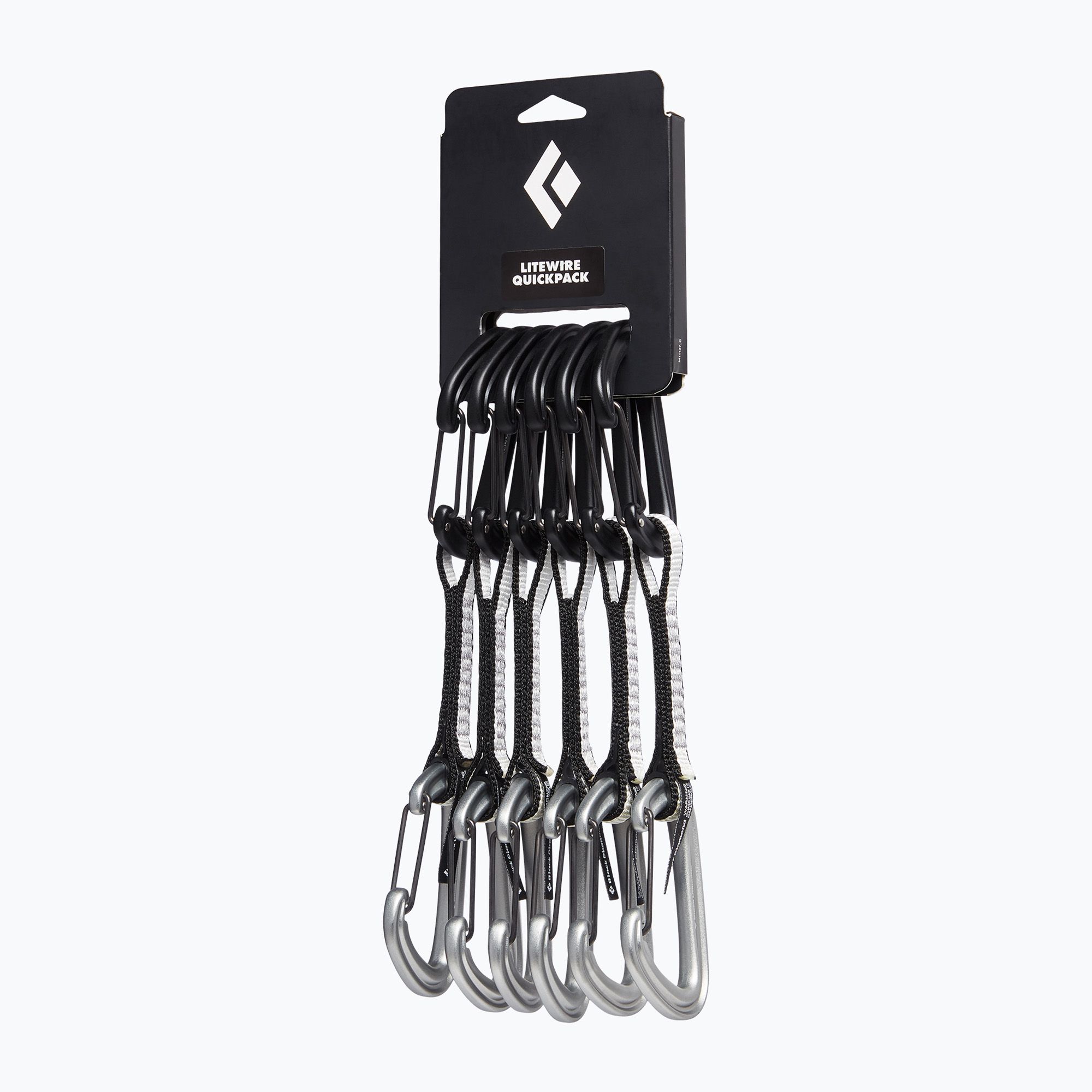Zestaw ekspresów wspinaczkowych Black Diamond Litewire Quickpack Set 6 szt. 12 cm 