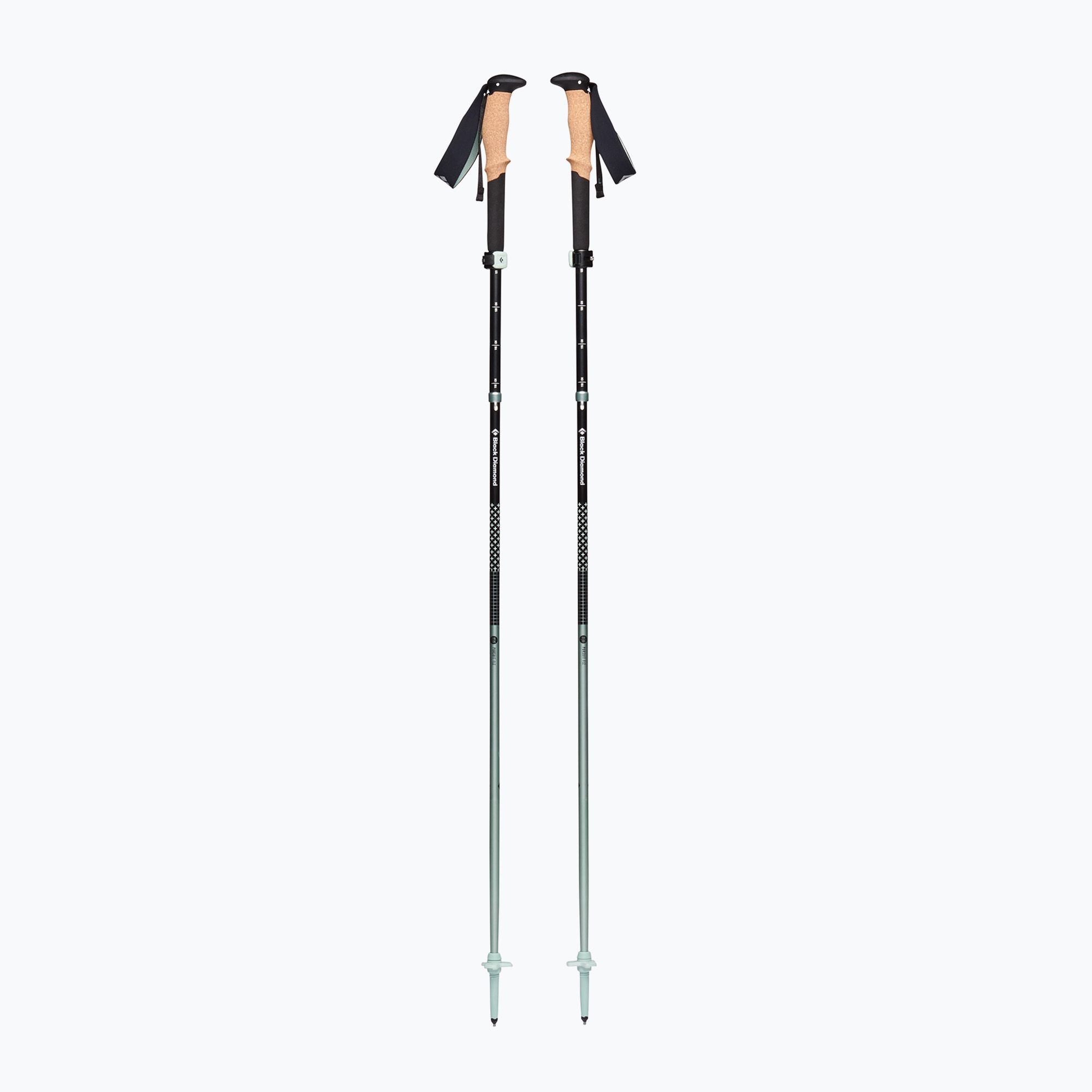 Kije trekkingowe Black Diamond Pursuit Flz Trekking black/foam green 