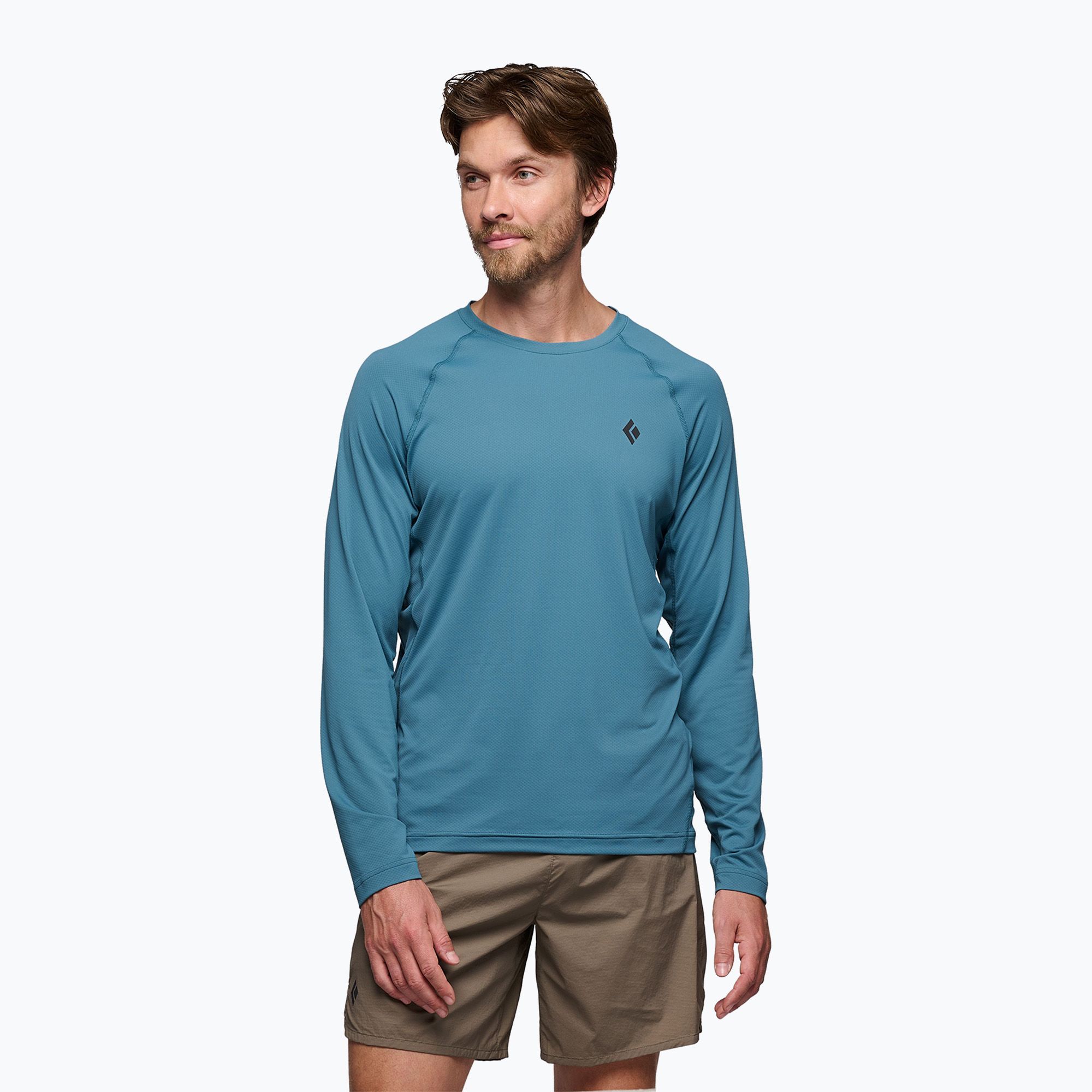 Longsleeve trekkingowy męski Black Diamond Alpenglow Crew creek blue 