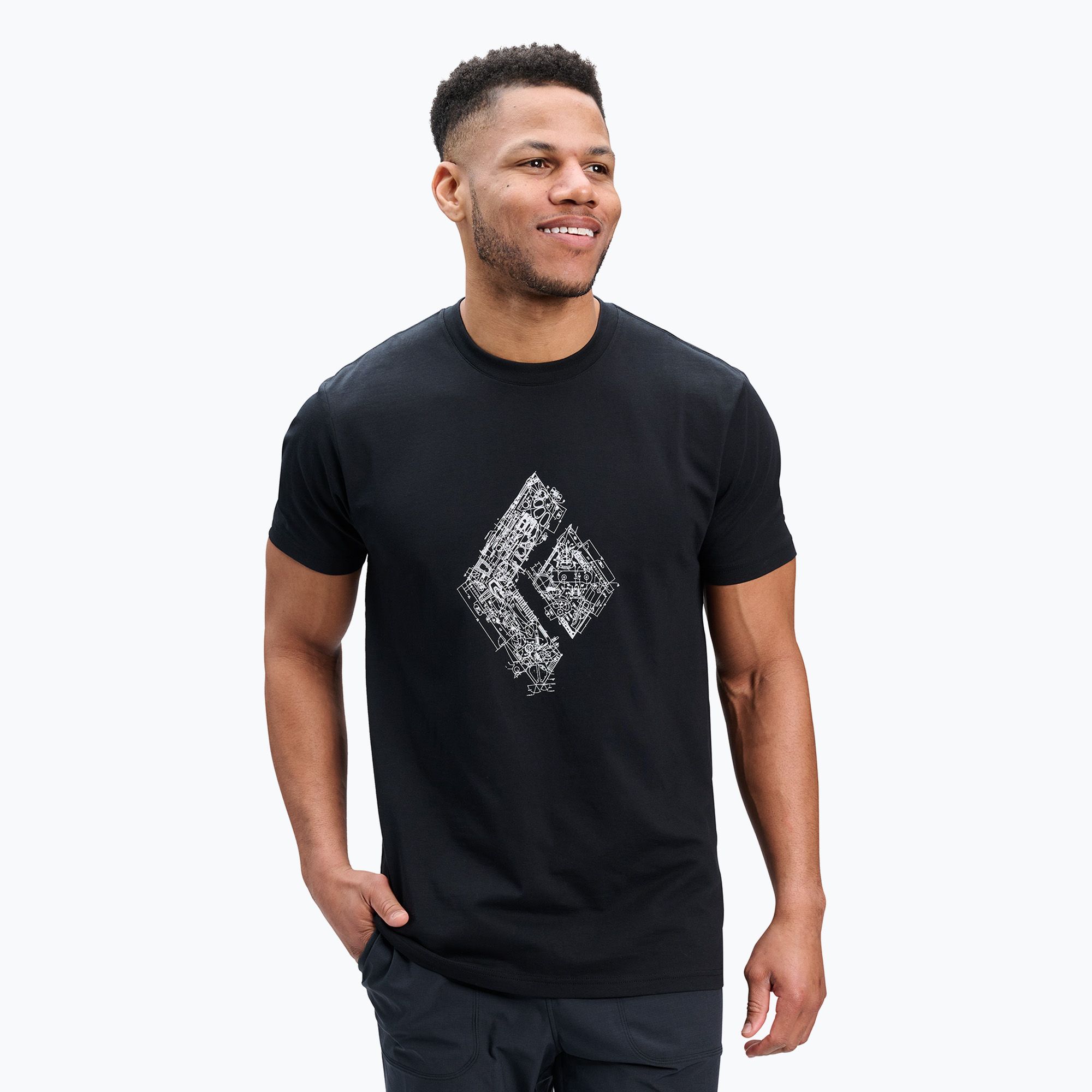 Koszulka męska Black Diamond Engineered Diamond SS Tee black 