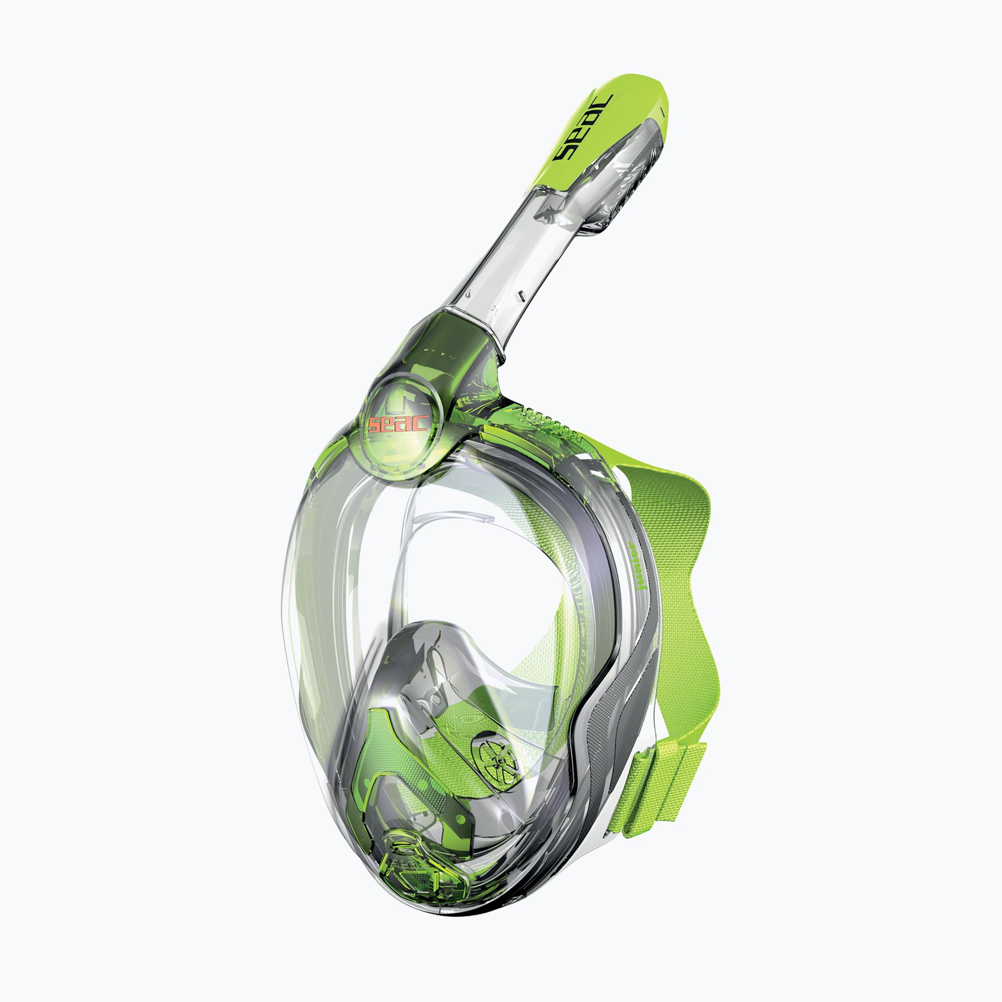 Maska pełnotwarzowa do snorkelingu dziecięca SEAC Magica black silicone/lime 