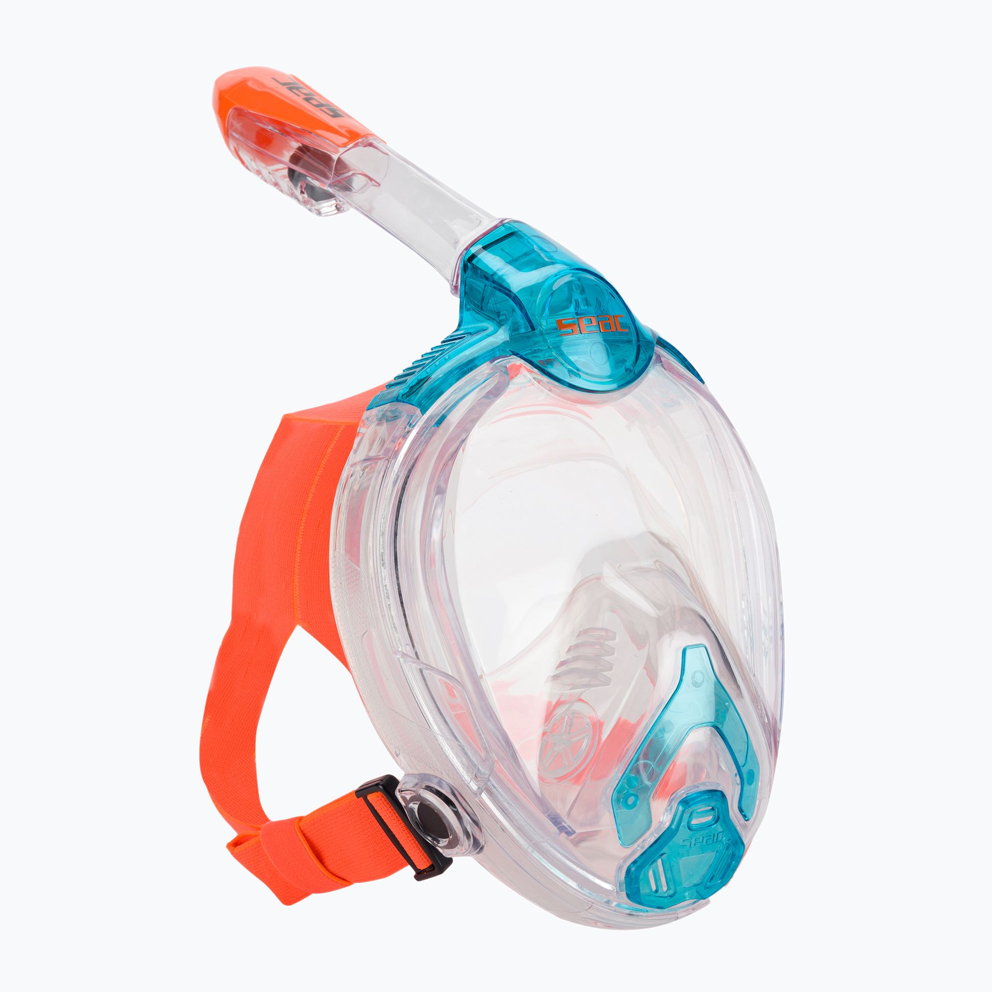 Maska pełnotwarzowa do snorkelingu dziecięca SEAC Libera acquamarine/orange 