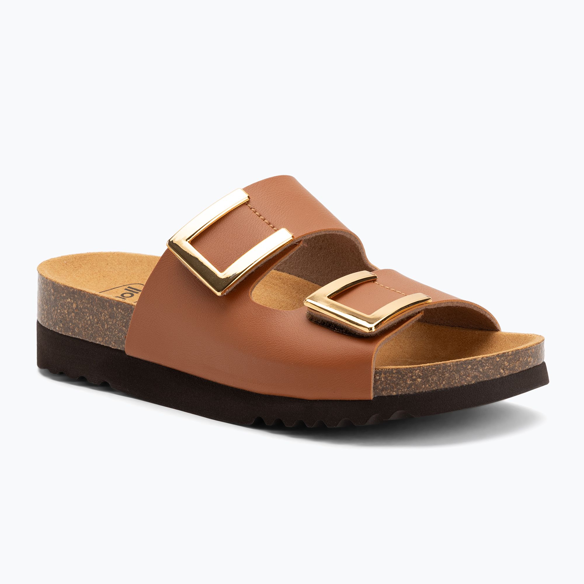 Klapki damskie Scholl Monterey 2 Straps Ad Med camel 