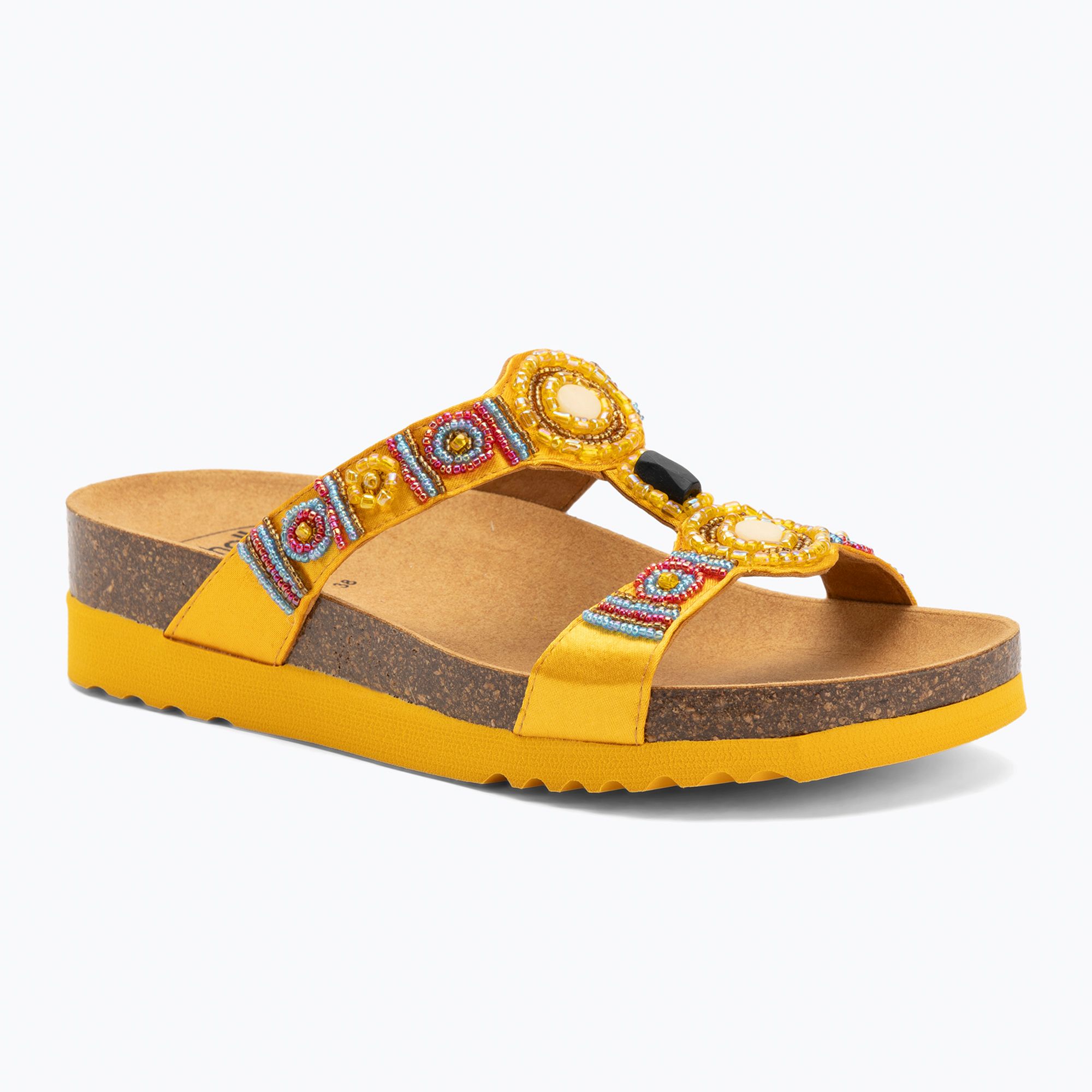 Scholl NEW BOGOTA BROWN CIABATTA DONNA CON PERLINE (BROWN, Sistema Taglie Calzature EU, Adulto, Donna, Numero, Media, 38