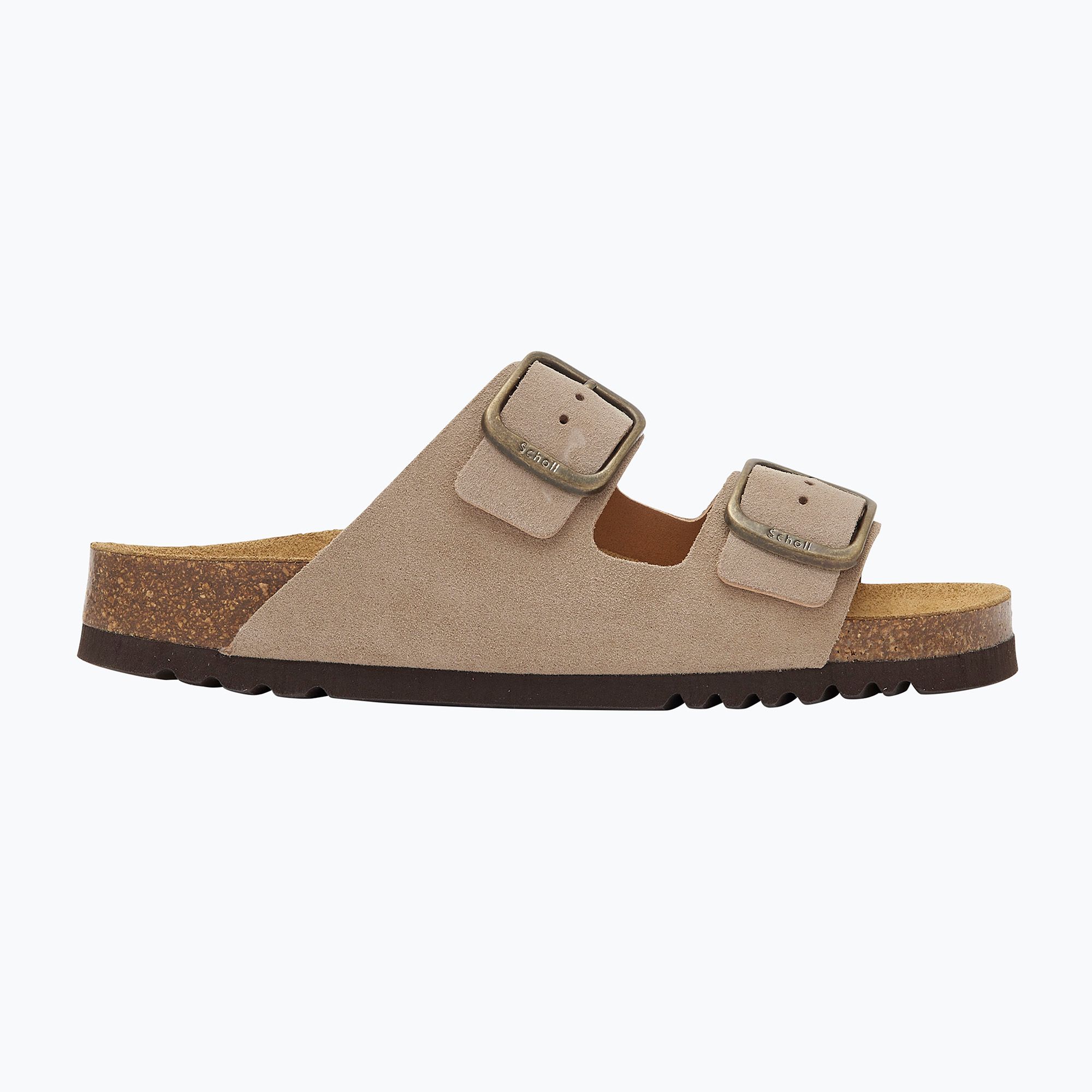 Klapki damskie Scholl Josephine Suede dark beige 
