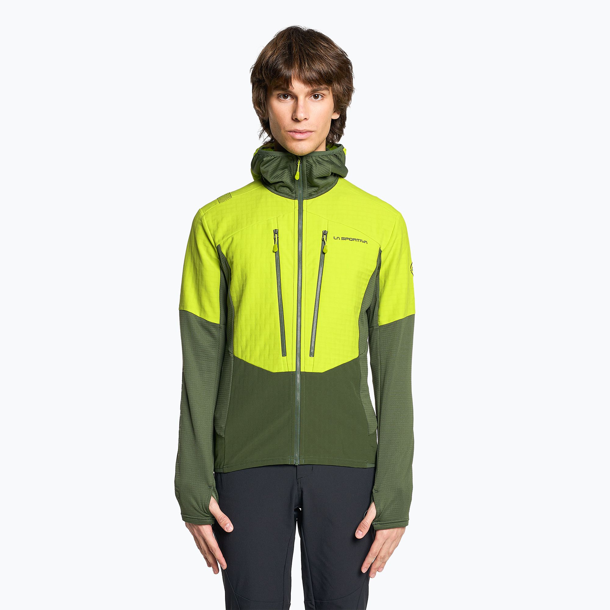 Bluza trekkingowa męska La Sportiva Session Tech Hoody forest/lime punch 