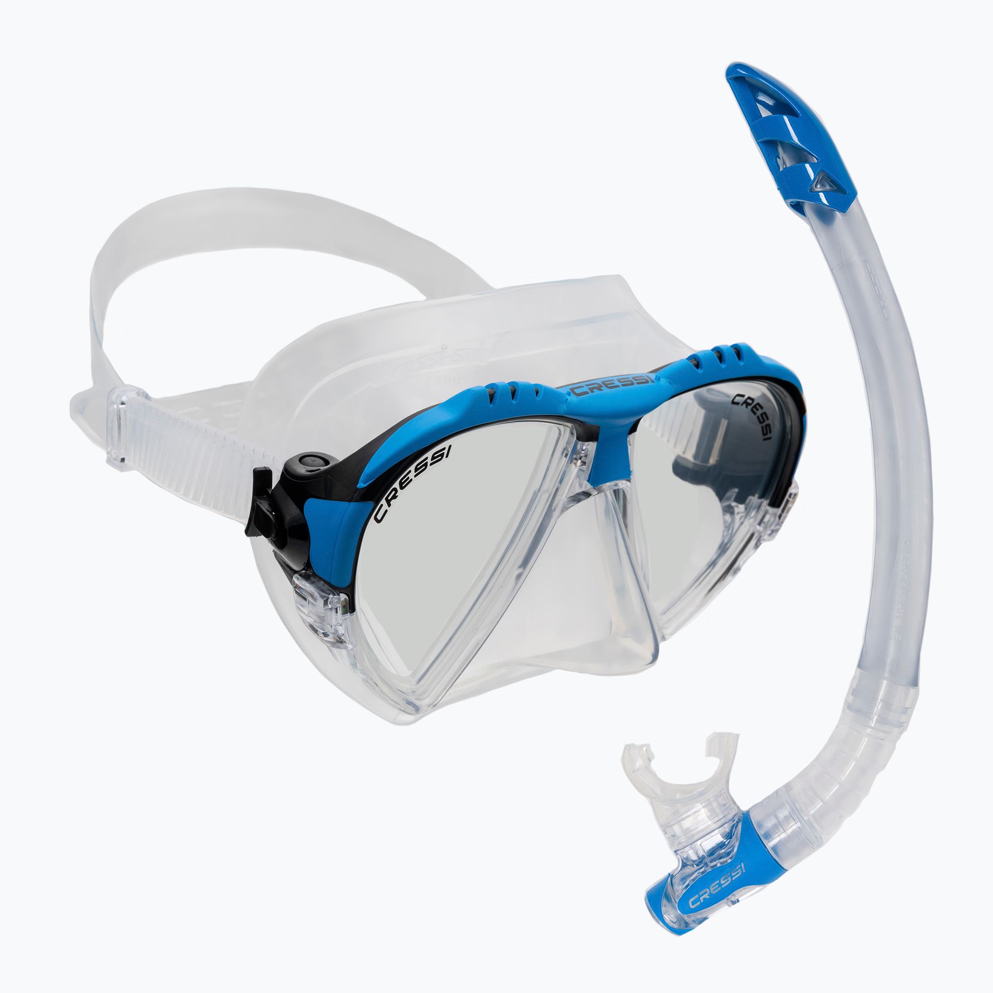 Zestaw do nurkowania Cressi Matrix + Gamma clear/blue 