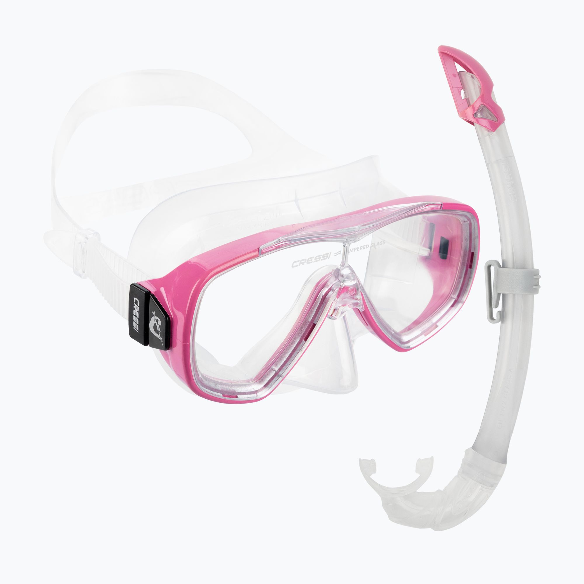 Zestaw do nurkowania Cressi Onda + Mexico clear/pink 