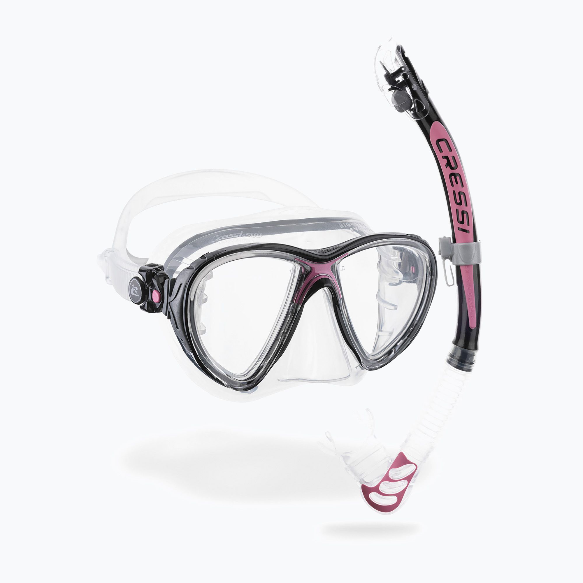 Zestaw do nurkowania Cressi Big Eyes Evolution + Alpha Ultra Dry black/pink 