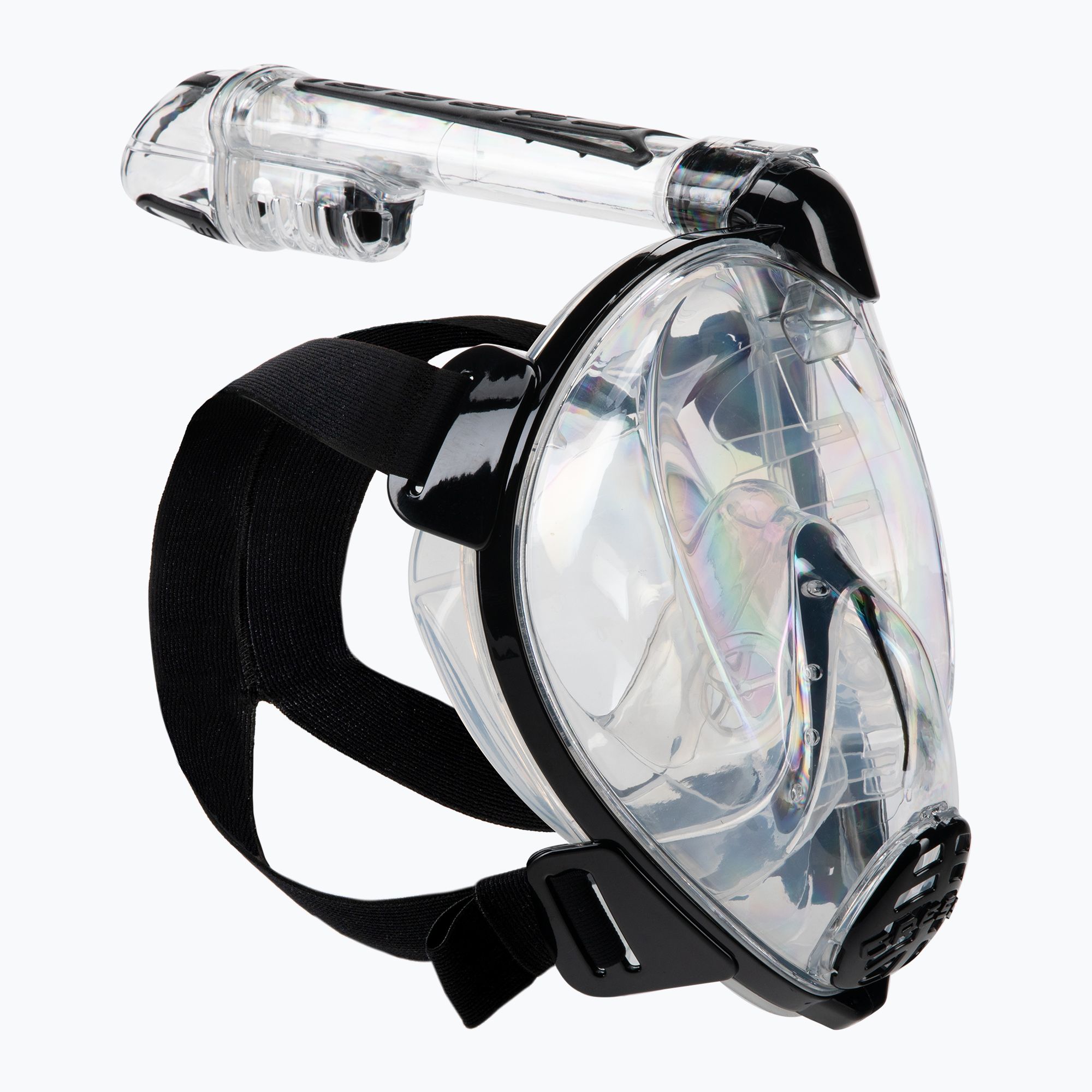 Maska pełnotwarzowa do snorkelingu Cressi Duke Dry Full Face clear/black 