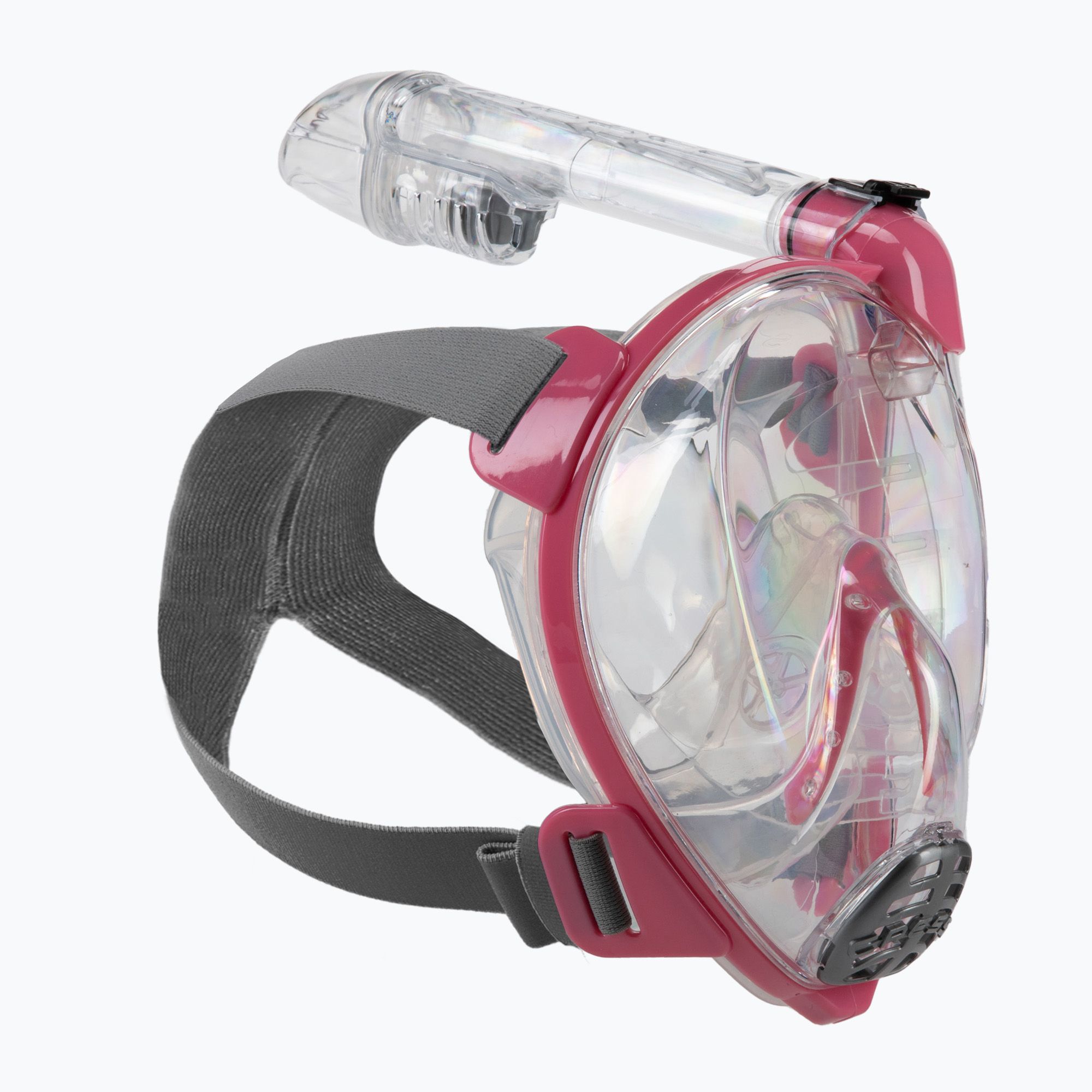 Maska pełnotwarzowa do snorkelingu Cressi Baron Full Face clear/pink 