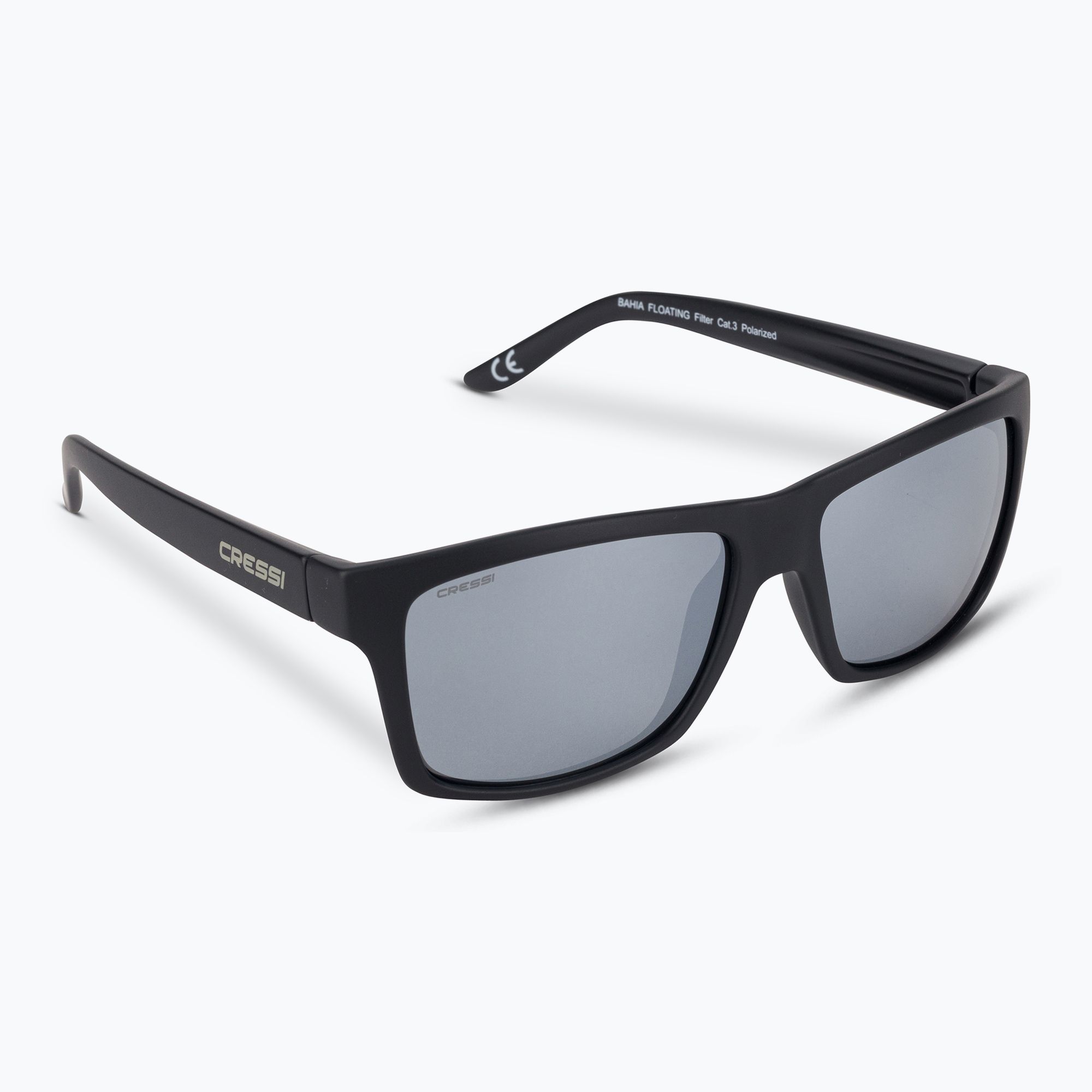 Okulary przeciwsłoneczne Cressi Bahia Floating black/silver mirrored 