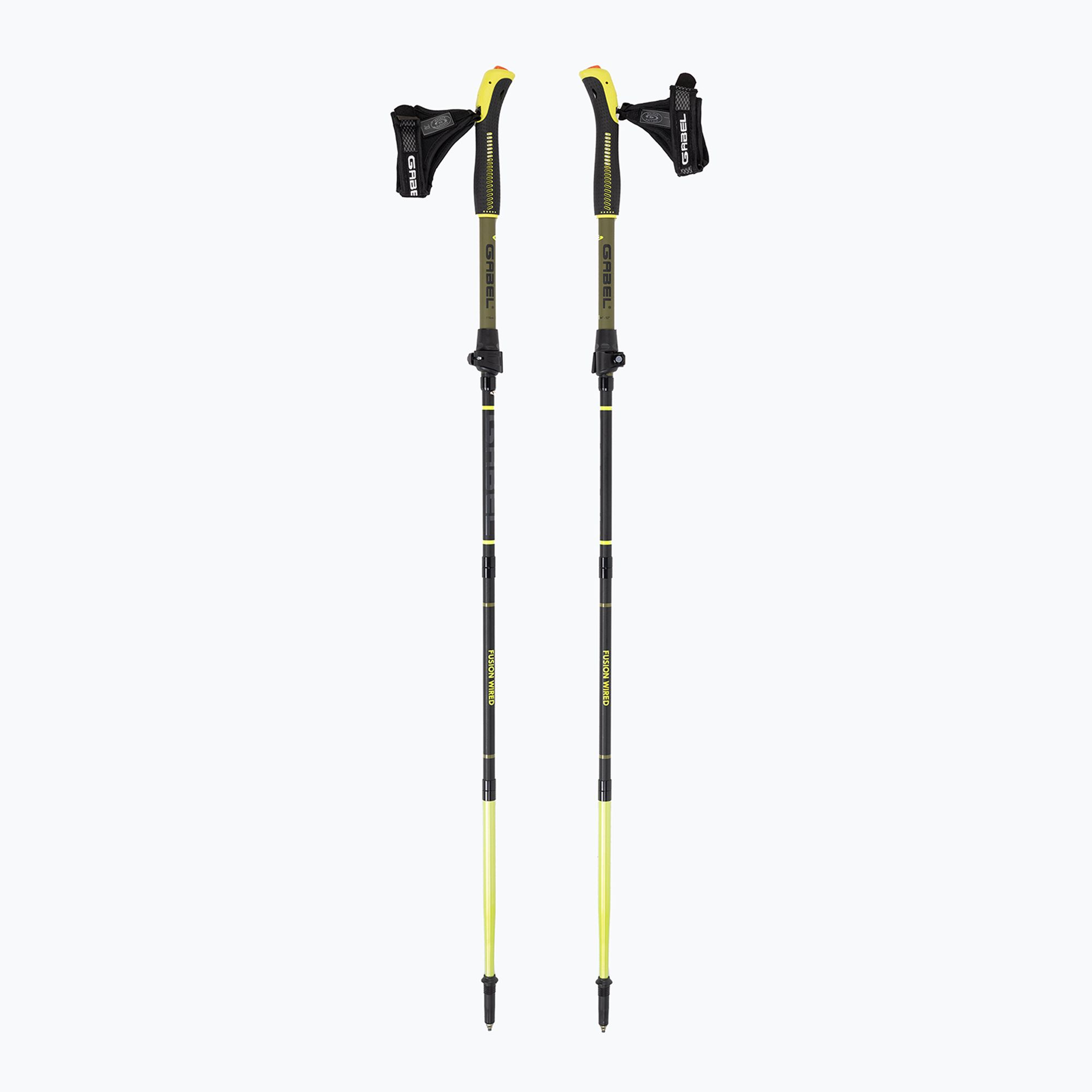 Kije nordic walking GABEL Fusion Wired czarny/limonkowy 