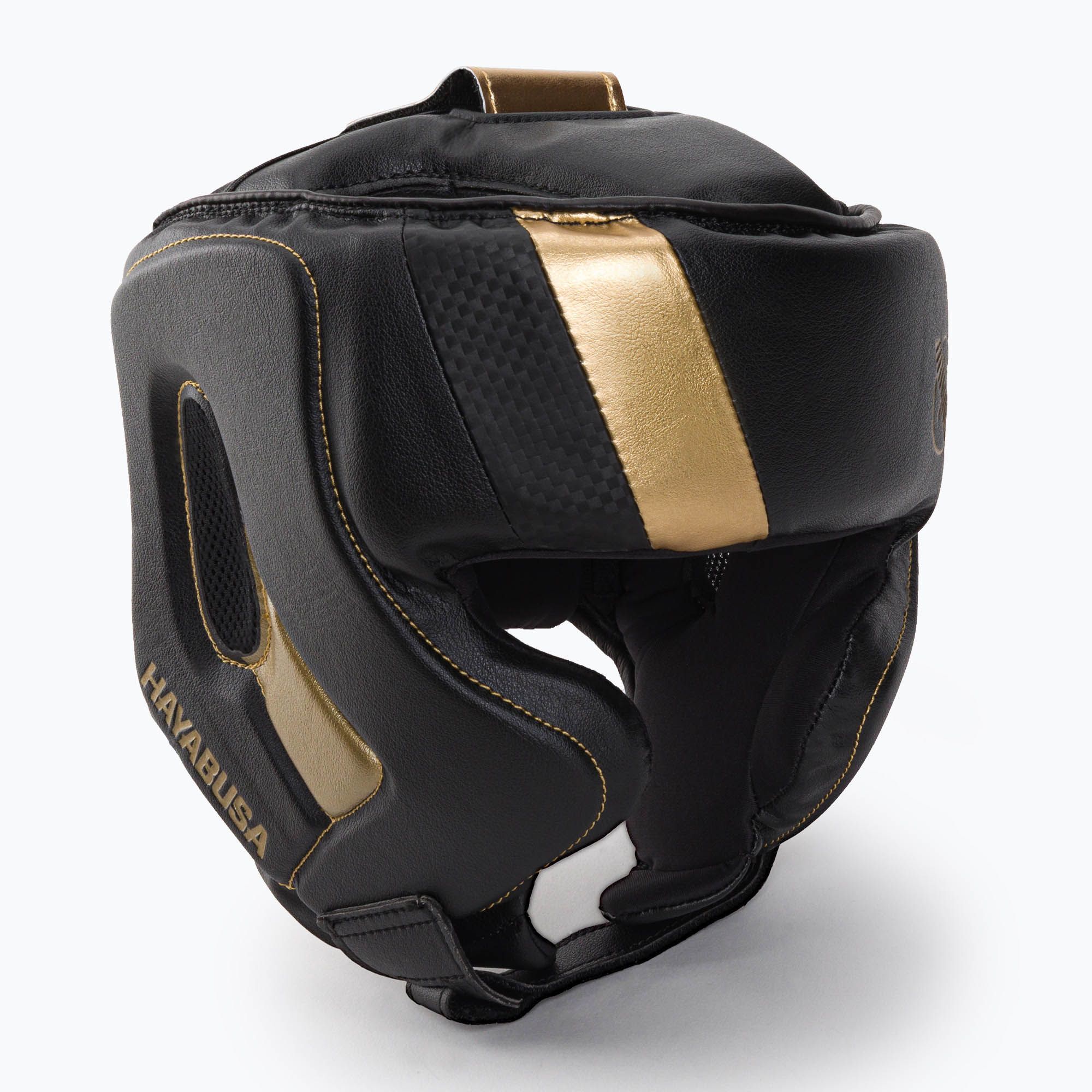 Kask bokserski Hayabusa T3 Chinless Boxing black/gold 