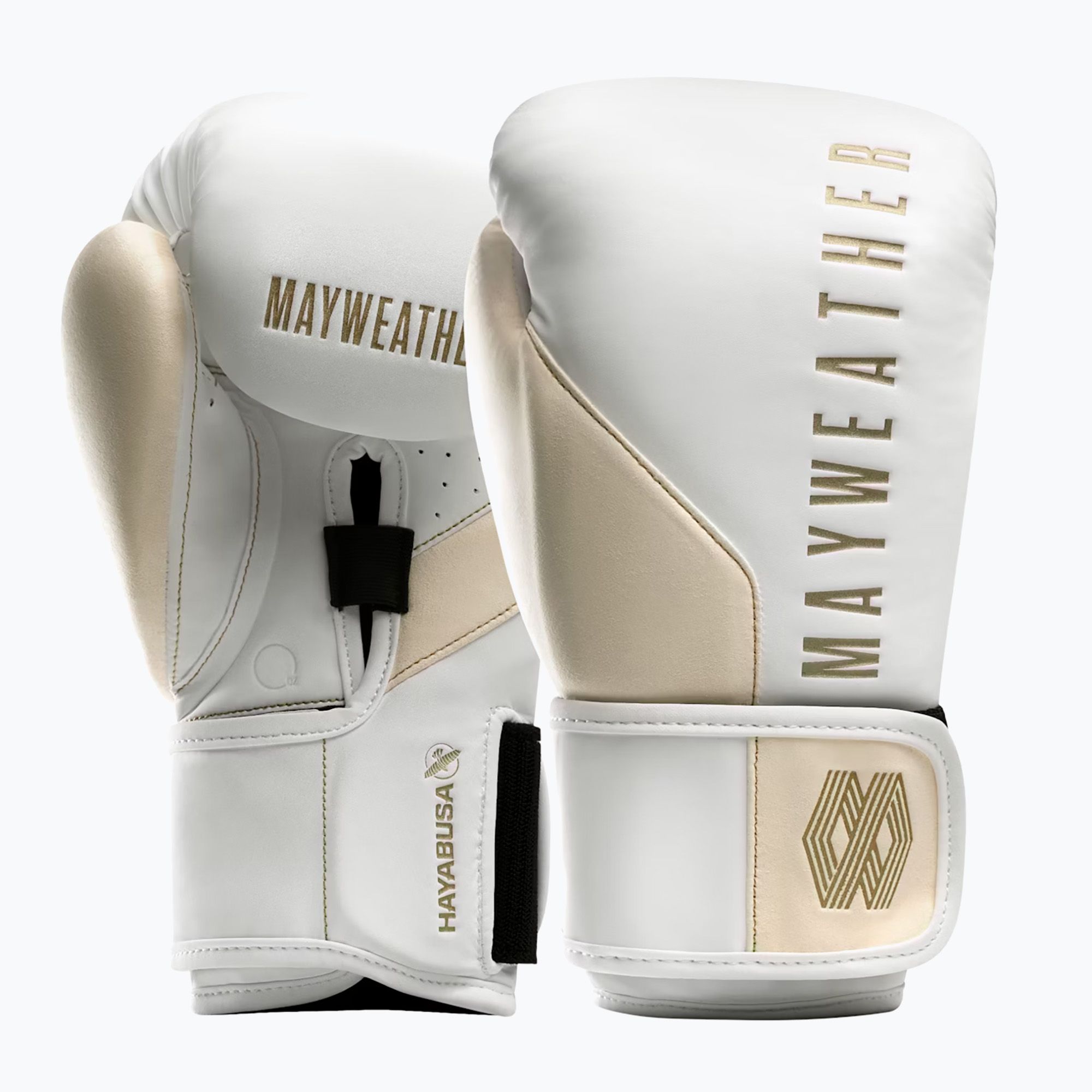 Rękawice bokserskie Hayabusa Mayweather Champ white/gold 