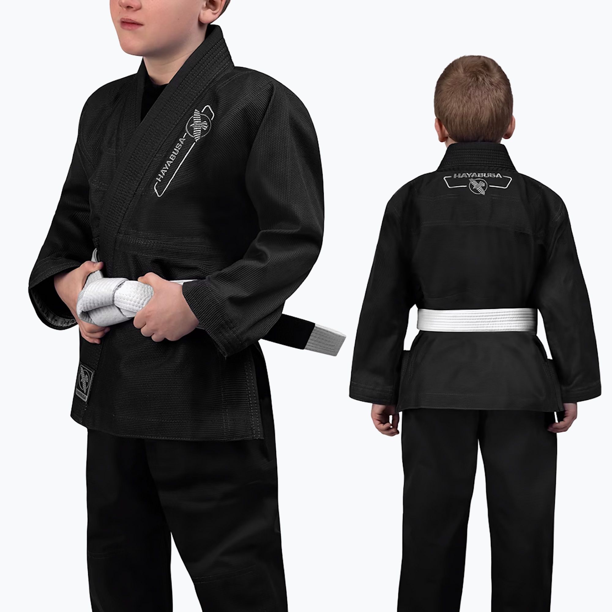 GI do brazylijskiego jiu-jitsu dziecięce Hayabusa Essential black 