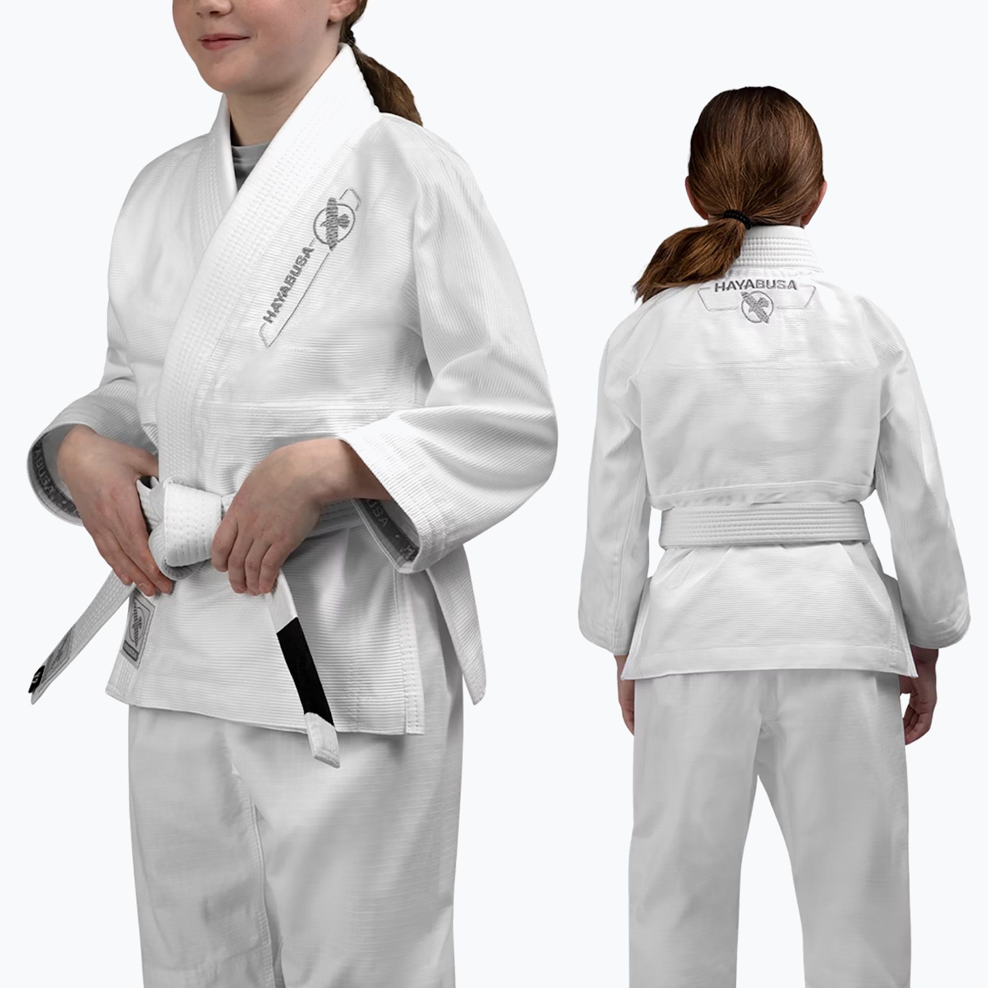 GI do brazylijskiego jiu-jitsu dziecięce Hayabusa Essential white 