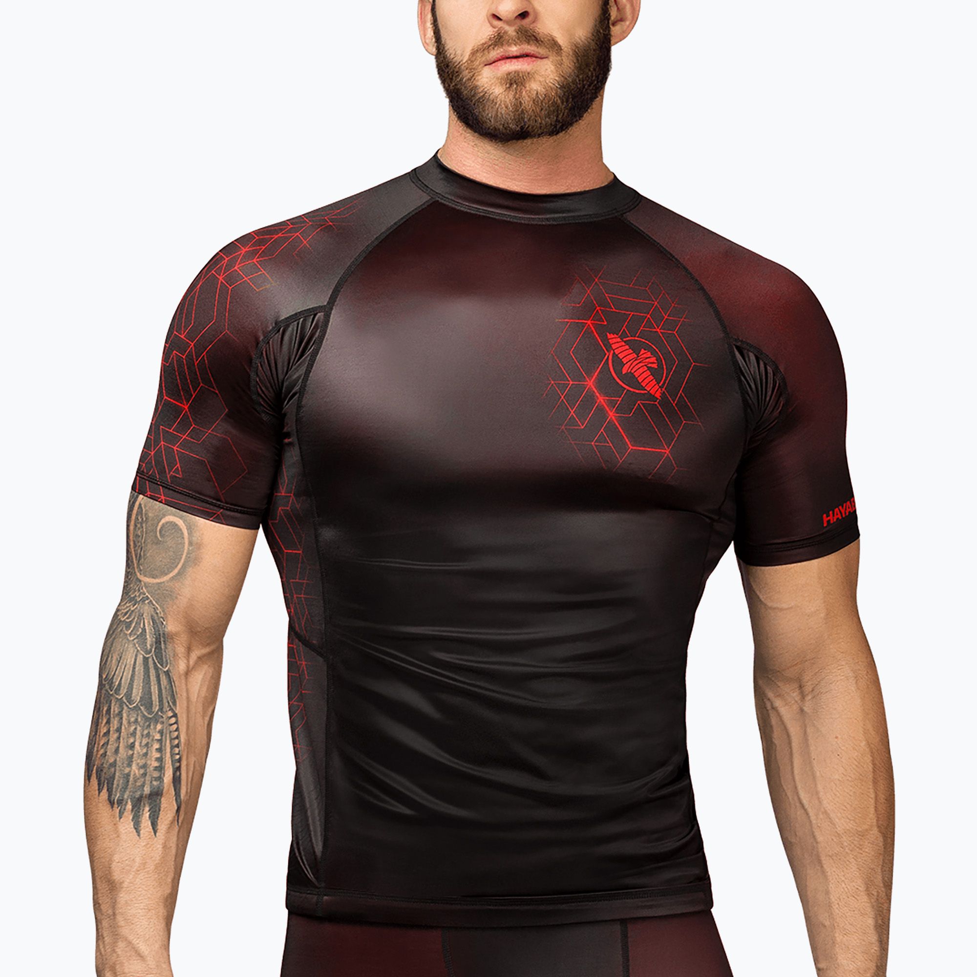 Rashguard męski Hayabusa Geo Rashguard Shortsleeve red 