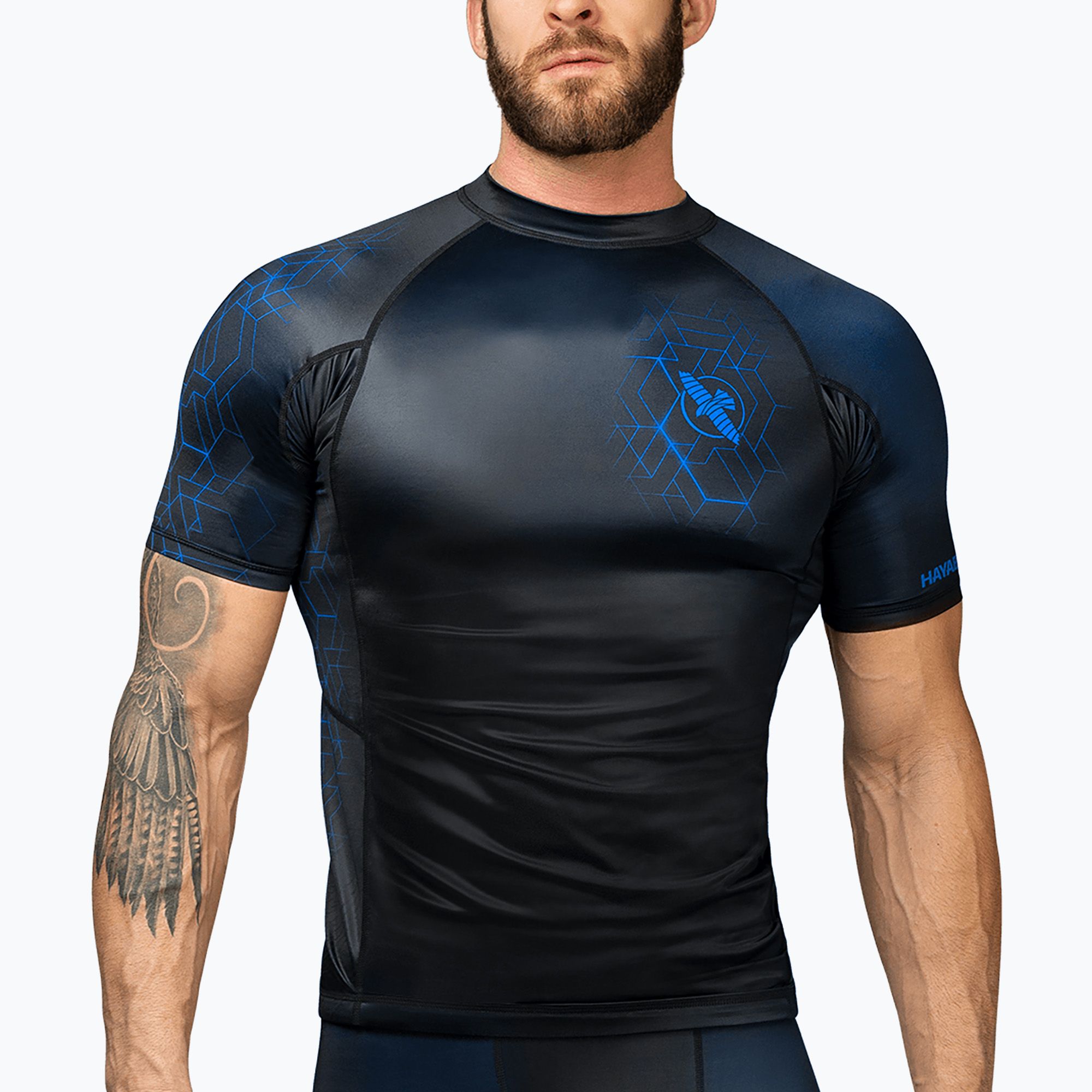 Rashguard męski Hayabusa Geo Rashguard Shortsleeve blue 