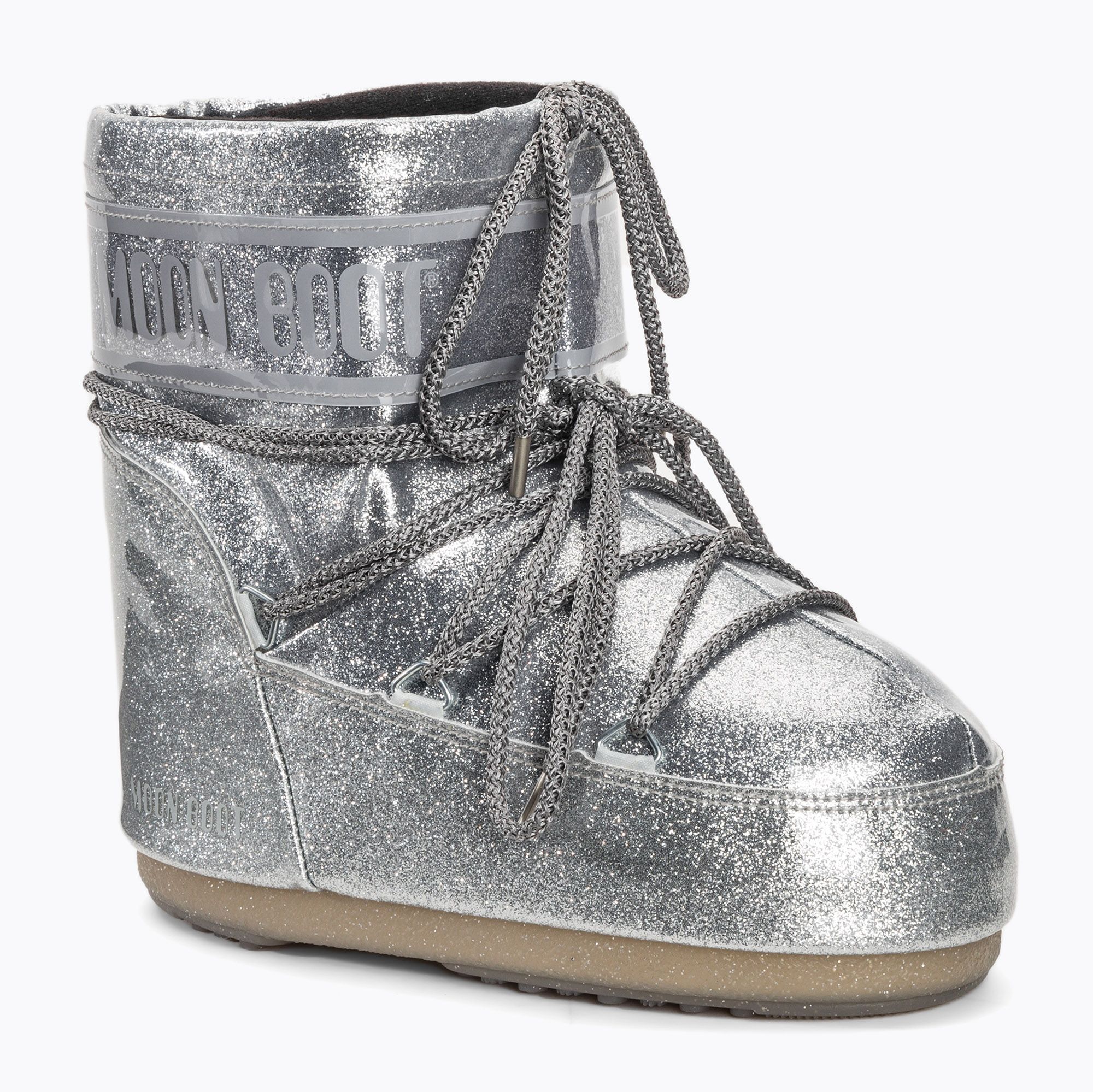 Śniegowce damskie Moon Boot Icon Low Glitter 2023 silver 