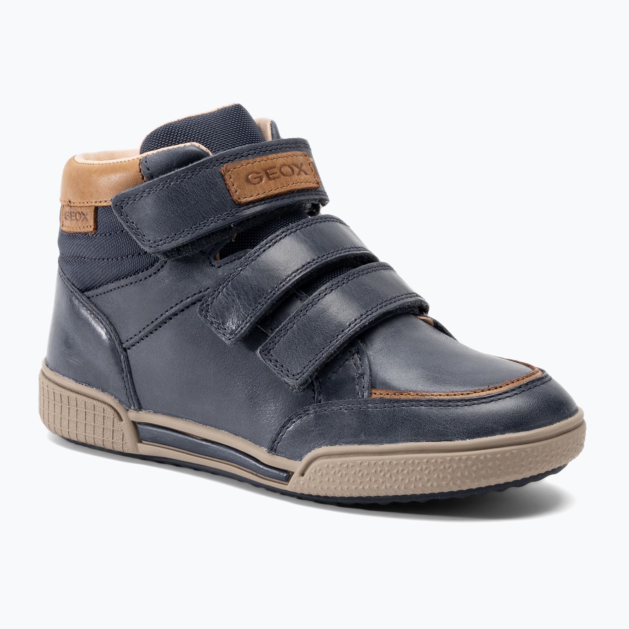 Buty juniorskie Geox Poseido navy/cognac 