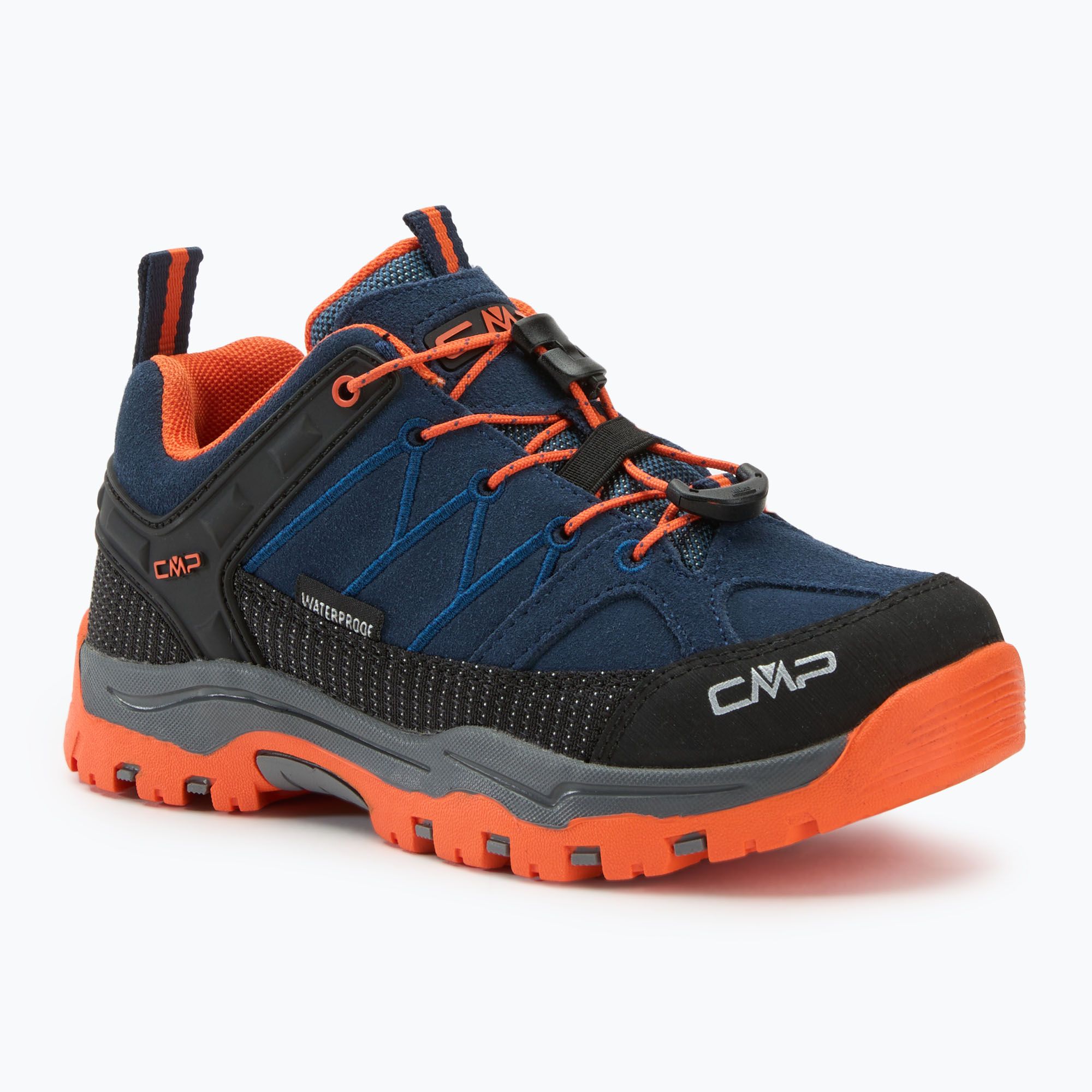 Buty trekkingowe dziecięce CMP Rigel Low Wp b.blue/arancio 