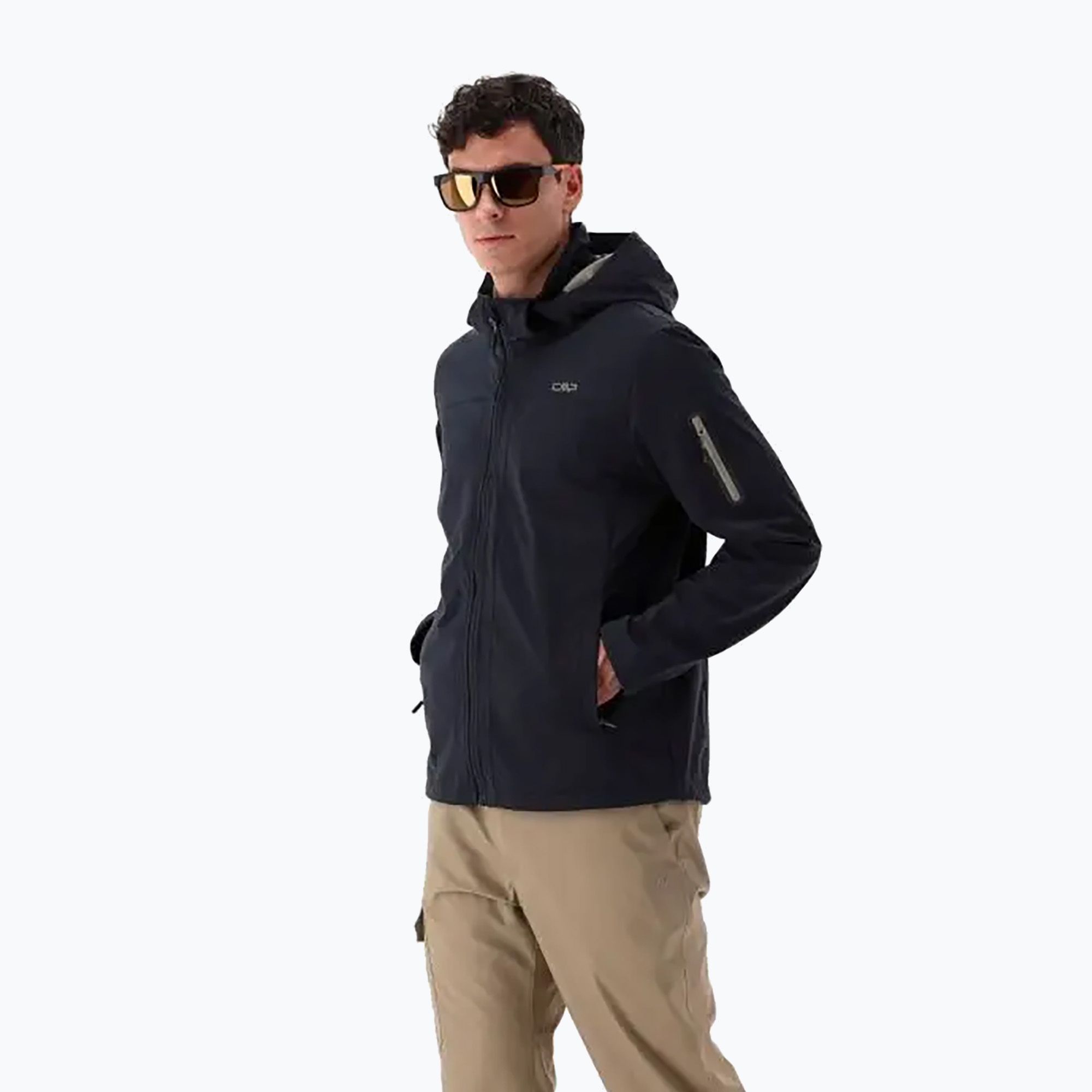 Kurtka softshell męska CMP 39A5027 Zip Hood antracite/sage 