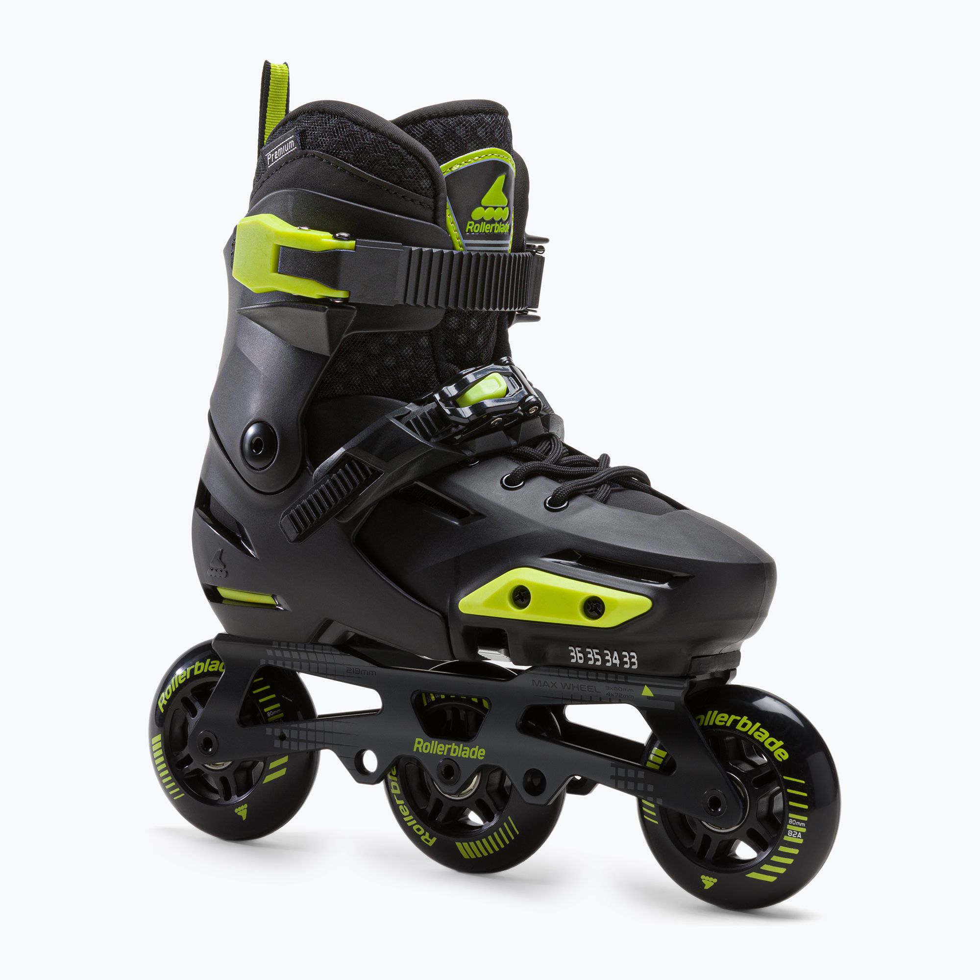 Rolki dziecięce Rollerblade Apex 3WD Jr black/lime 