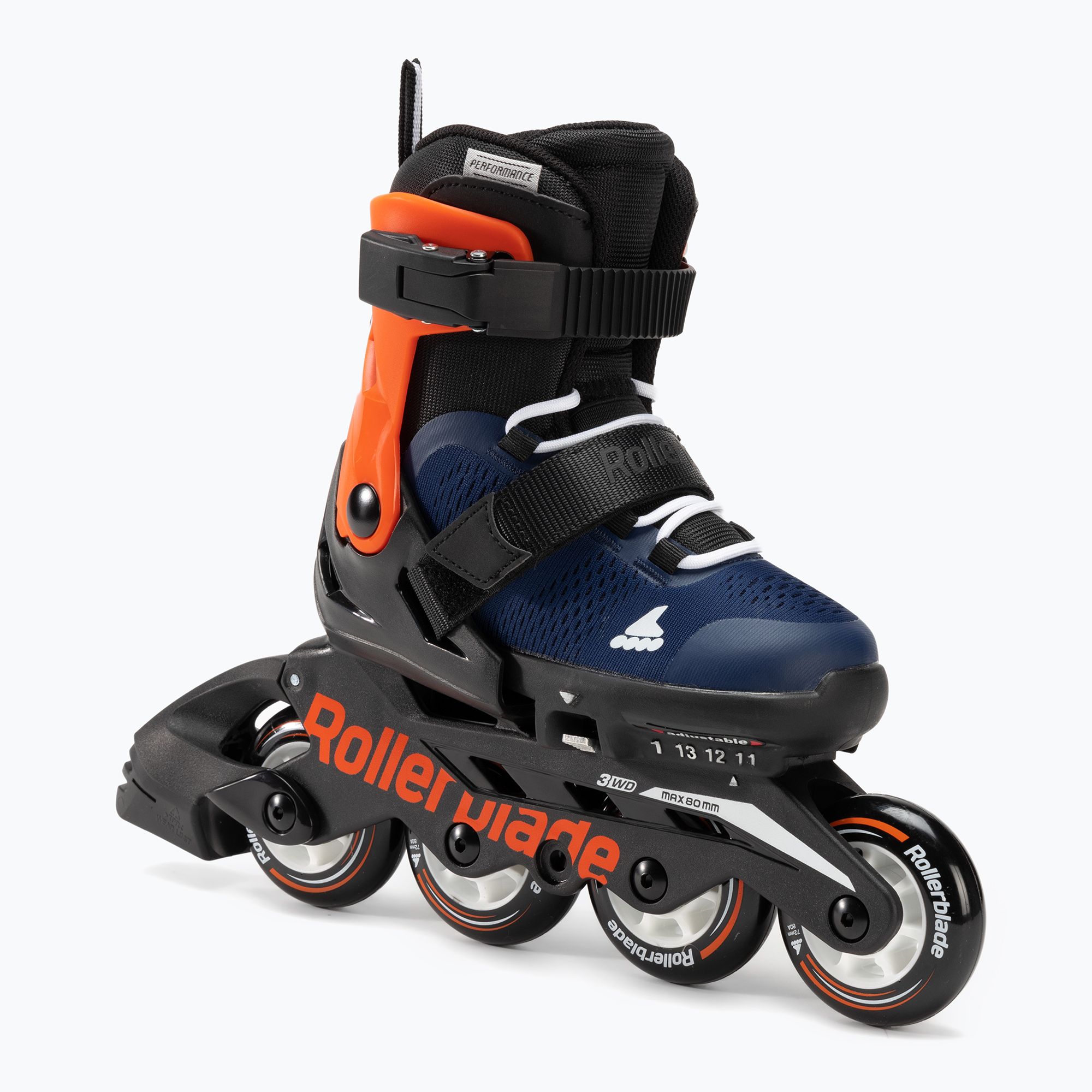 Rolki dziecięce Rollerblade Microblade Jr midnight blue/warm orange 