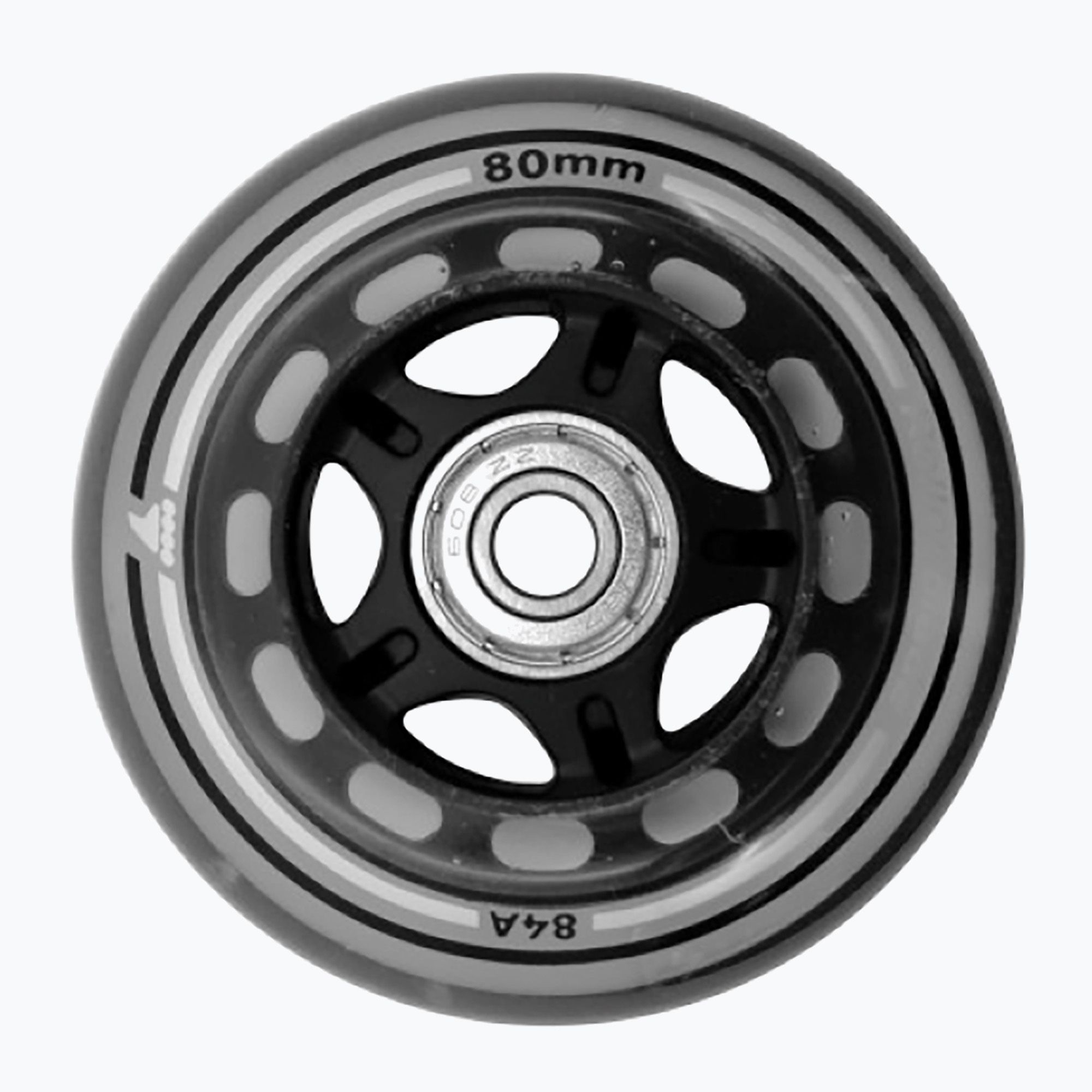 Kółka do rolek z łożyskami Rollerblade Wheels XT 80 mm/84A + SG7 8 szt. clear 