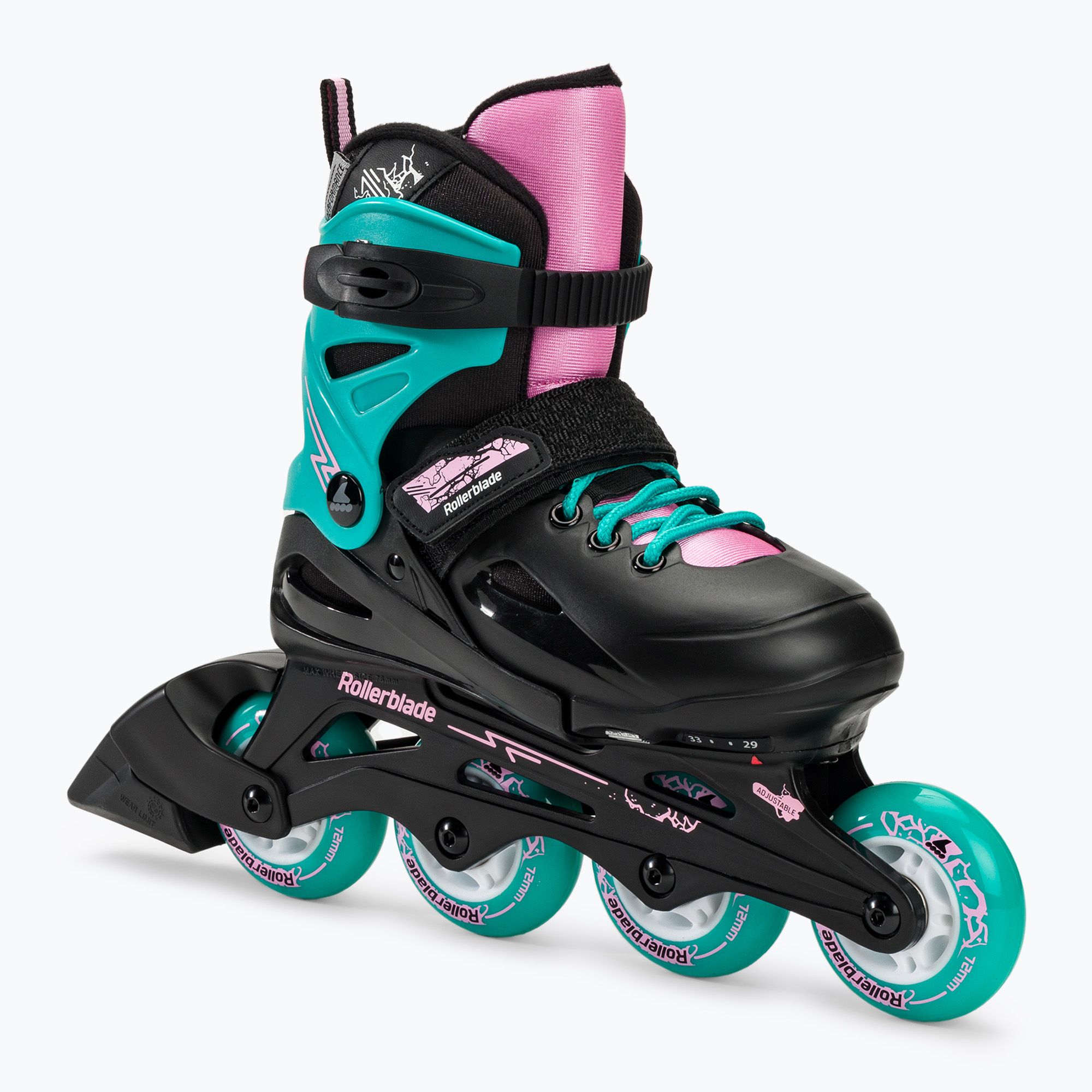 Rolki dziecięce Rollerblade Fury Jr black sea/green 