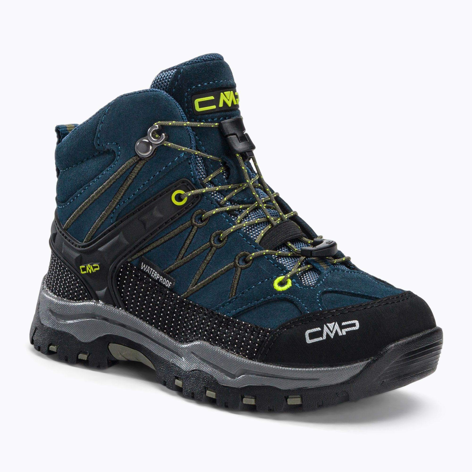 Buty trekkingowe dziecięce CMP Rigel Mid Wp blue ink/yellow 