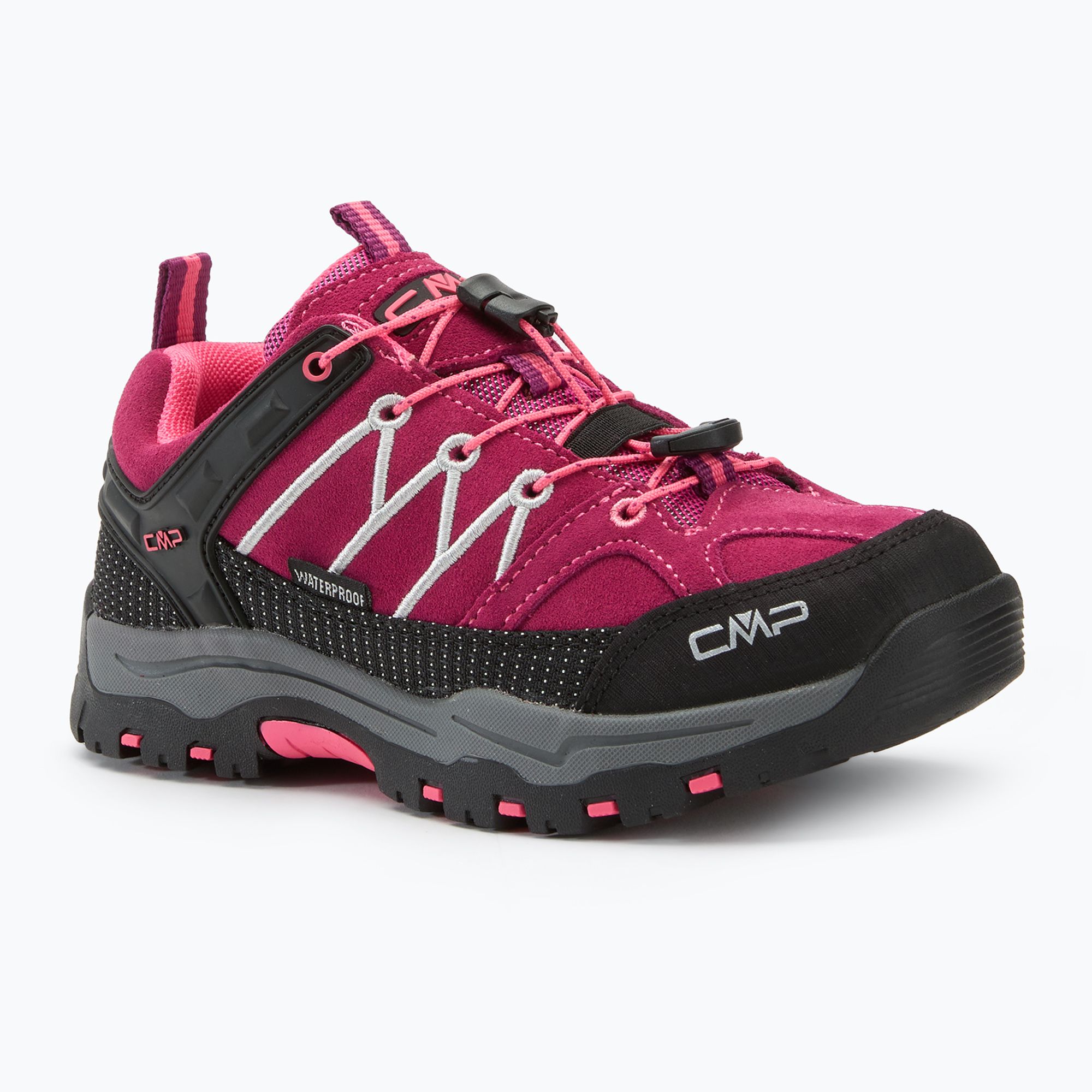 Buty trekkingowe dziecięce CMP Rigel Low Wp berry/pink fluo 