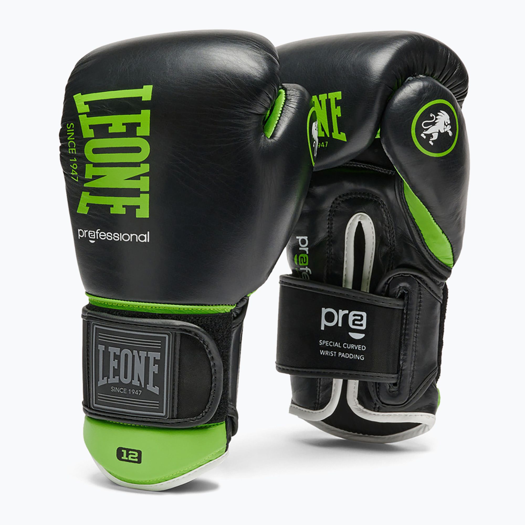 Rękawice bokserskie LEONE 1947 Professional 2 black/green 