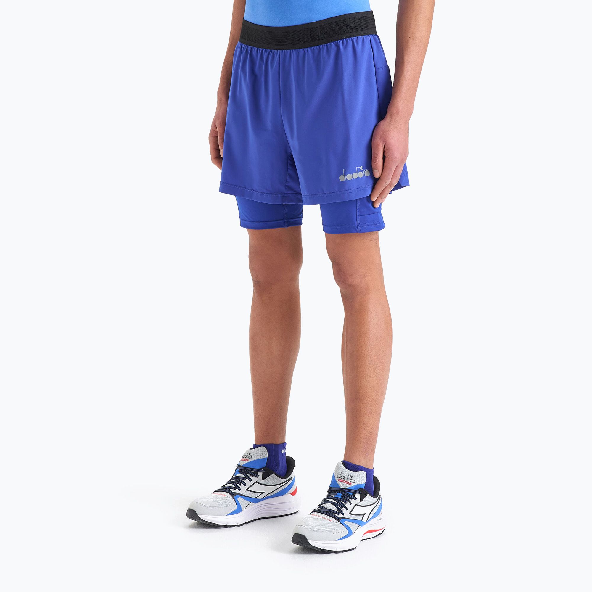 Spodenki do biegania męskie Diadora Double Layer Bermuda Be One ...