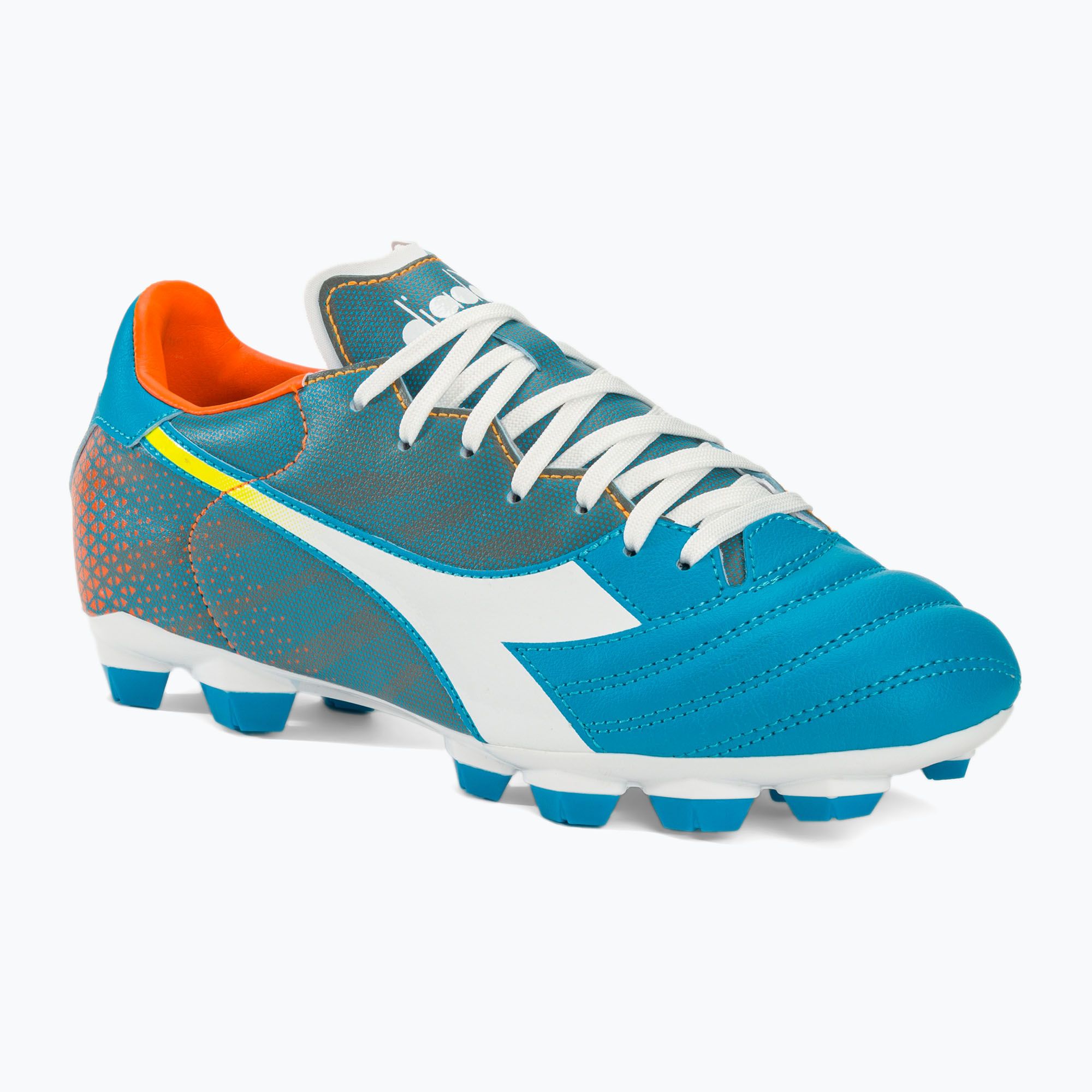 Buty piłkarskie męskie Diadora Brasil Elite Veloce GR LPU blue fluo/white/orange 