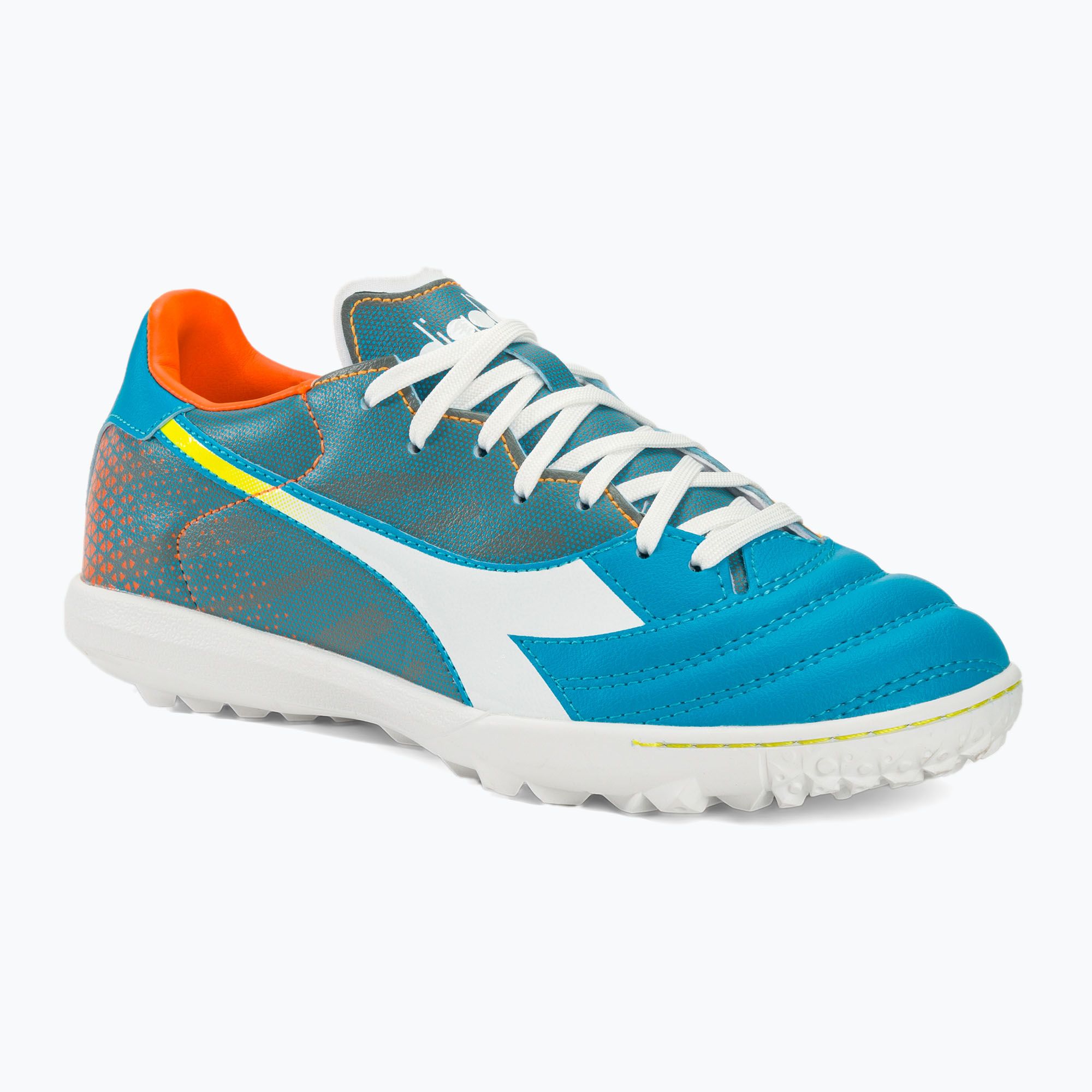 Buty piłkarskie męskie Diadora Brasil Elite Veloce GR TFR blue fluo/white/orange 