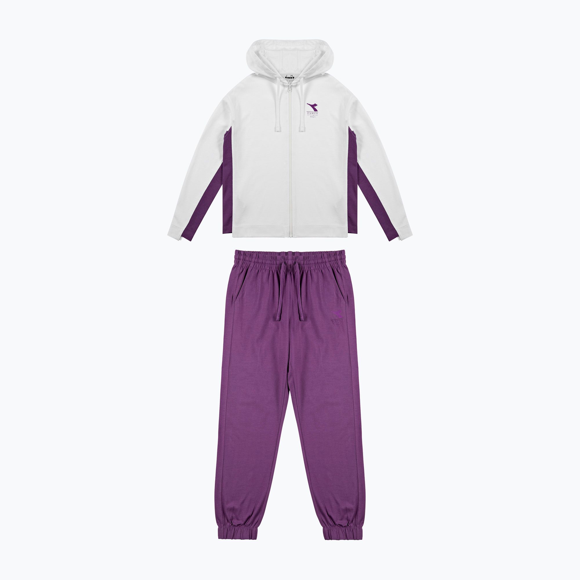 Dres damski Diadora L. Tracksuit HD FZ bianco ottico 