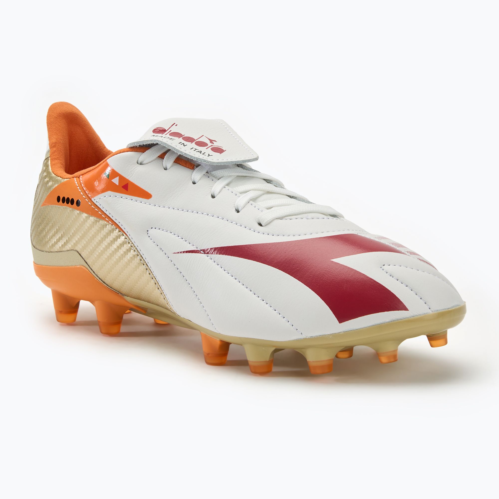 Buty piłkarskie męskie Diadora Maximus Elite ITA T SLX white/chili pepper/russet orange 