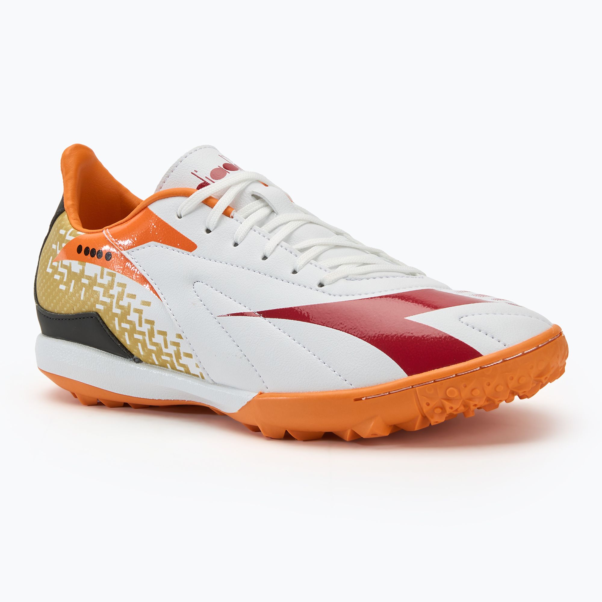 Buty piłkarskie męskie Diadora Maximus Elite R TFR white/chili pepper/russet orange 
